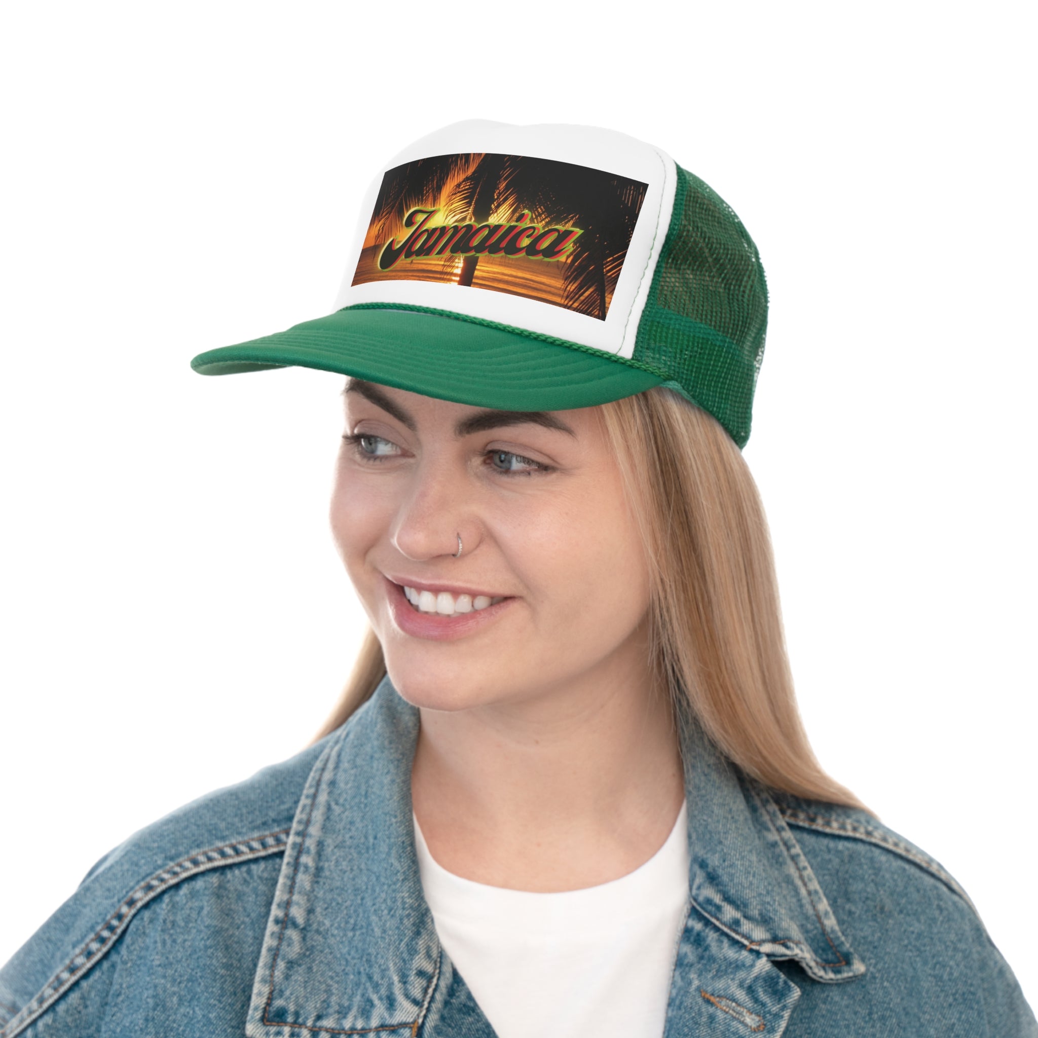 Rich Vibes Golden Jamaica Sunset  - Trucker Hat