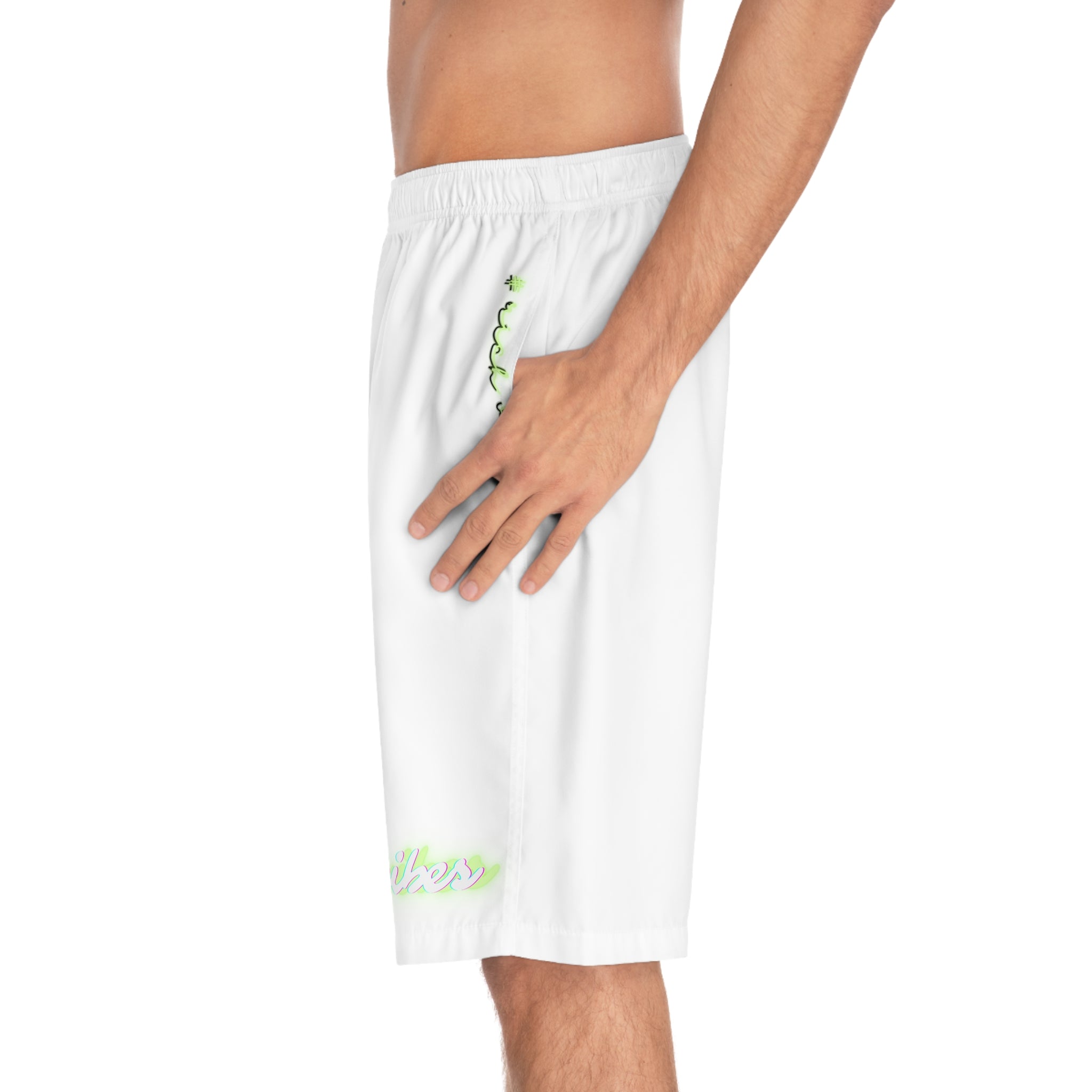 Rich Vibes RR Volt Plane Flight Tiger Shield 2.0 White - Men's Board Shorts (AOP)