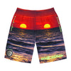 Rich Vibes RR Volt Red Opal Sunset Tiger Shield 2.0 - Men's Board Shorts (AOP)