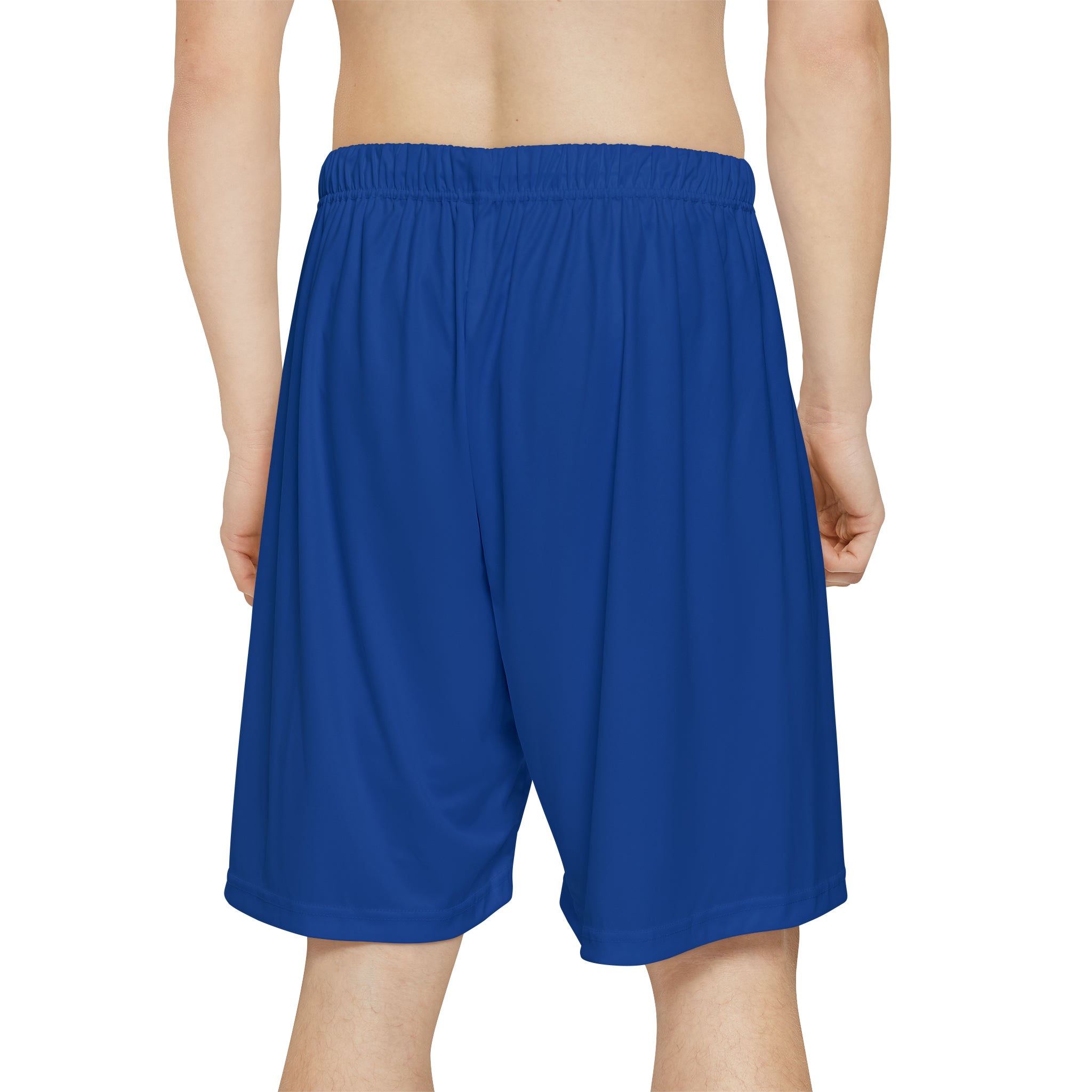 Rich Vibes RV Palm Tree Silhouette Men’s Sports Shorts (AOP) Royal Blue