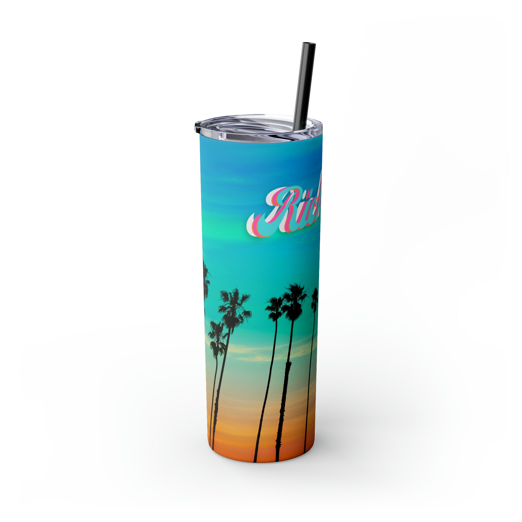 RV Rich Drip Multi-Colored Sunset - Skinny Tumbler with Straw, 20oz