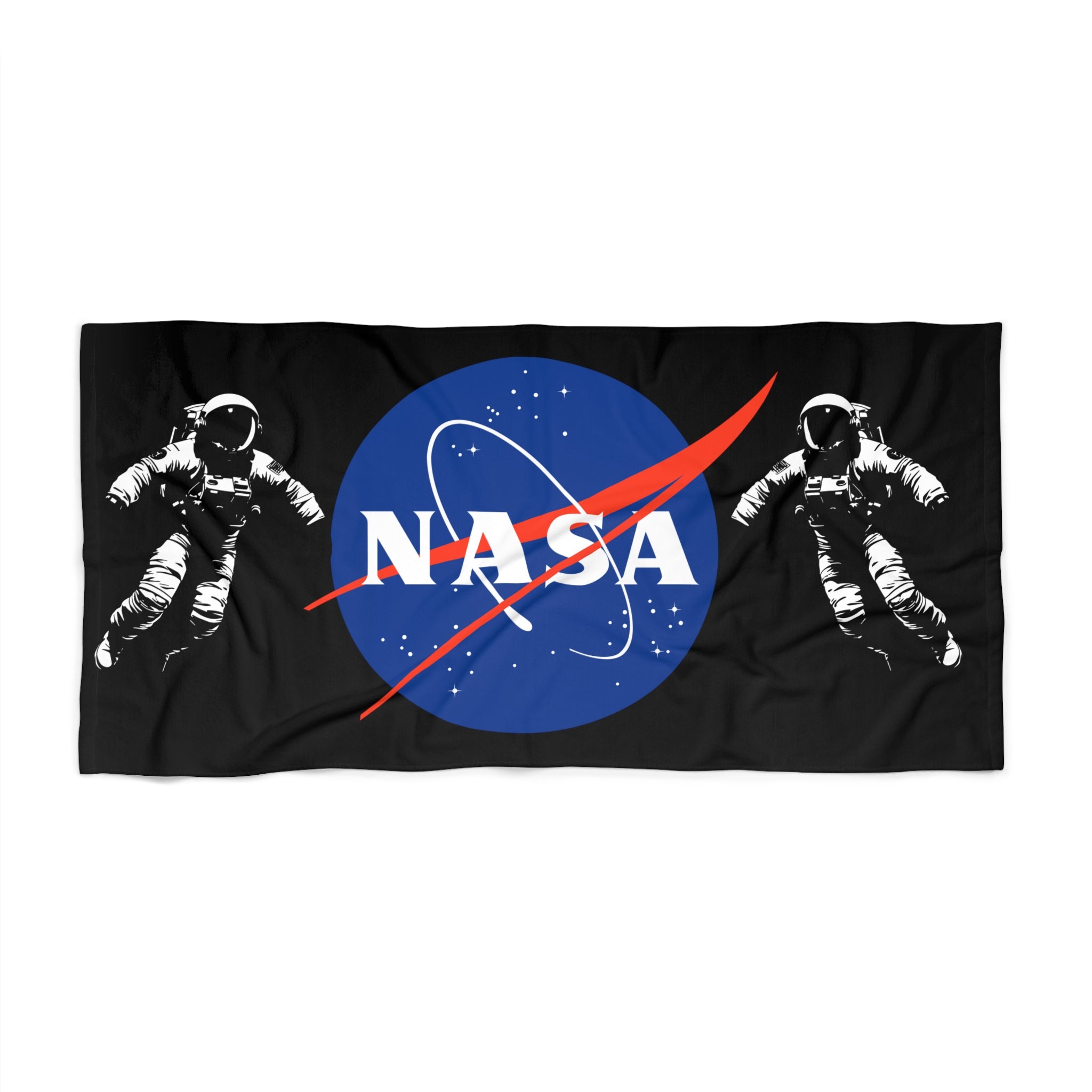 Rich Vibes NASA Global - Beach Towel - Black