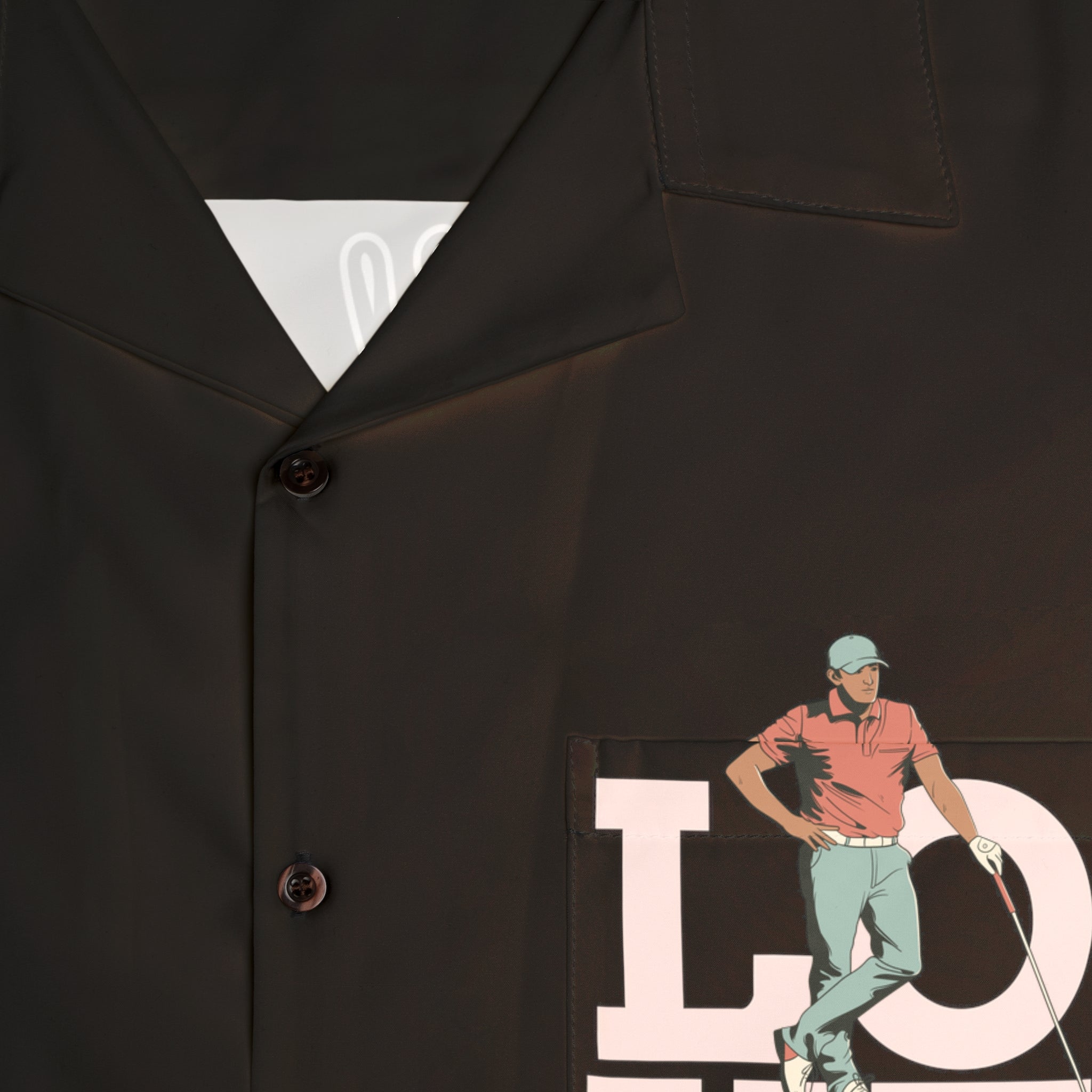 Rich Vibes RV Golfer's Love Chill Vibes - Men's Hawaiian Shirt (AOP)Black