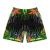 Rich Vibes Volt Black Tropical Jungle Print - Men's Jogger Shorts (AOP)Black