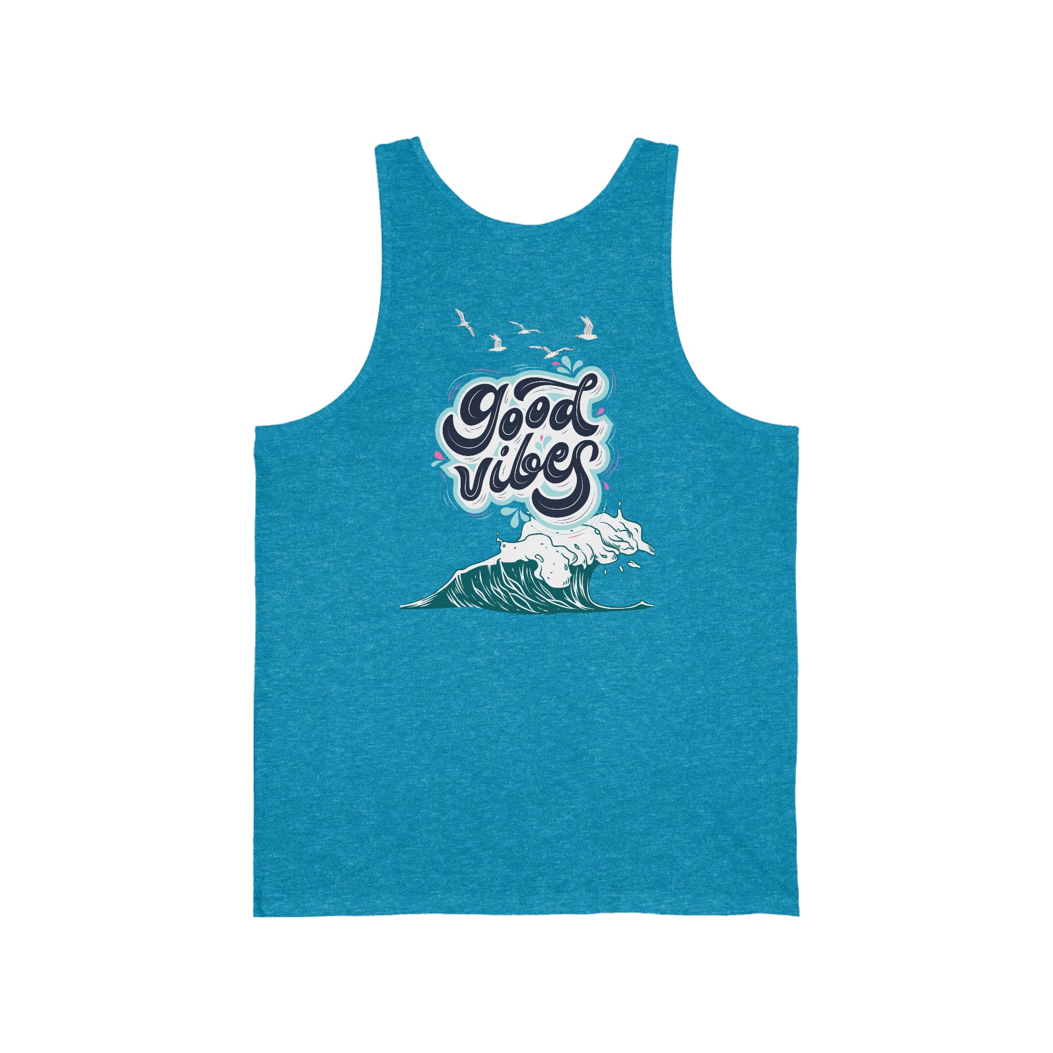 Rich Vibes Water Wave Palm Tree Good Vibes - Unisex Jersey Tank