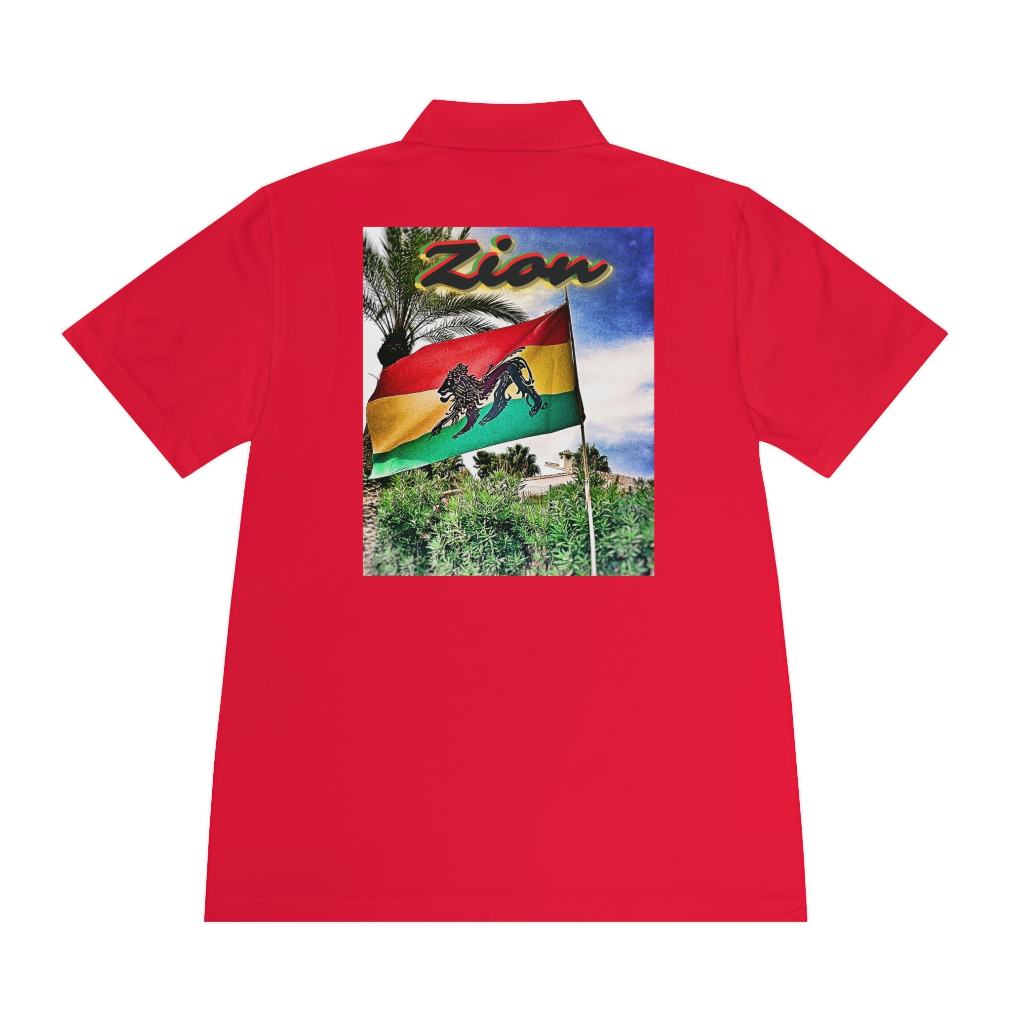 Rich Vibes Zion Lion Of Judah Jamaica Flag - Men's Sport Polo Shirt