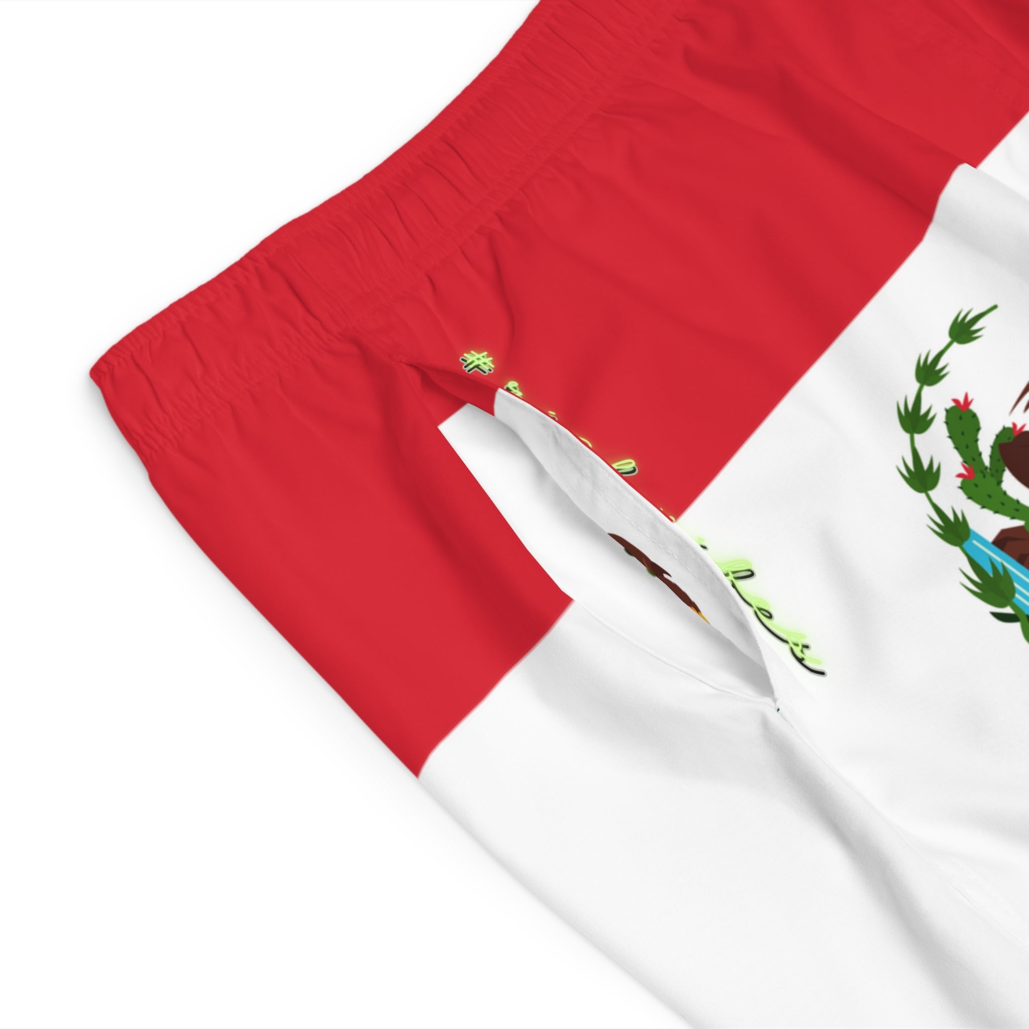 Rich Vibes RR Volt Mexican Flag Tiger Shield 1.0 - Men's Board Shorts (AOP)