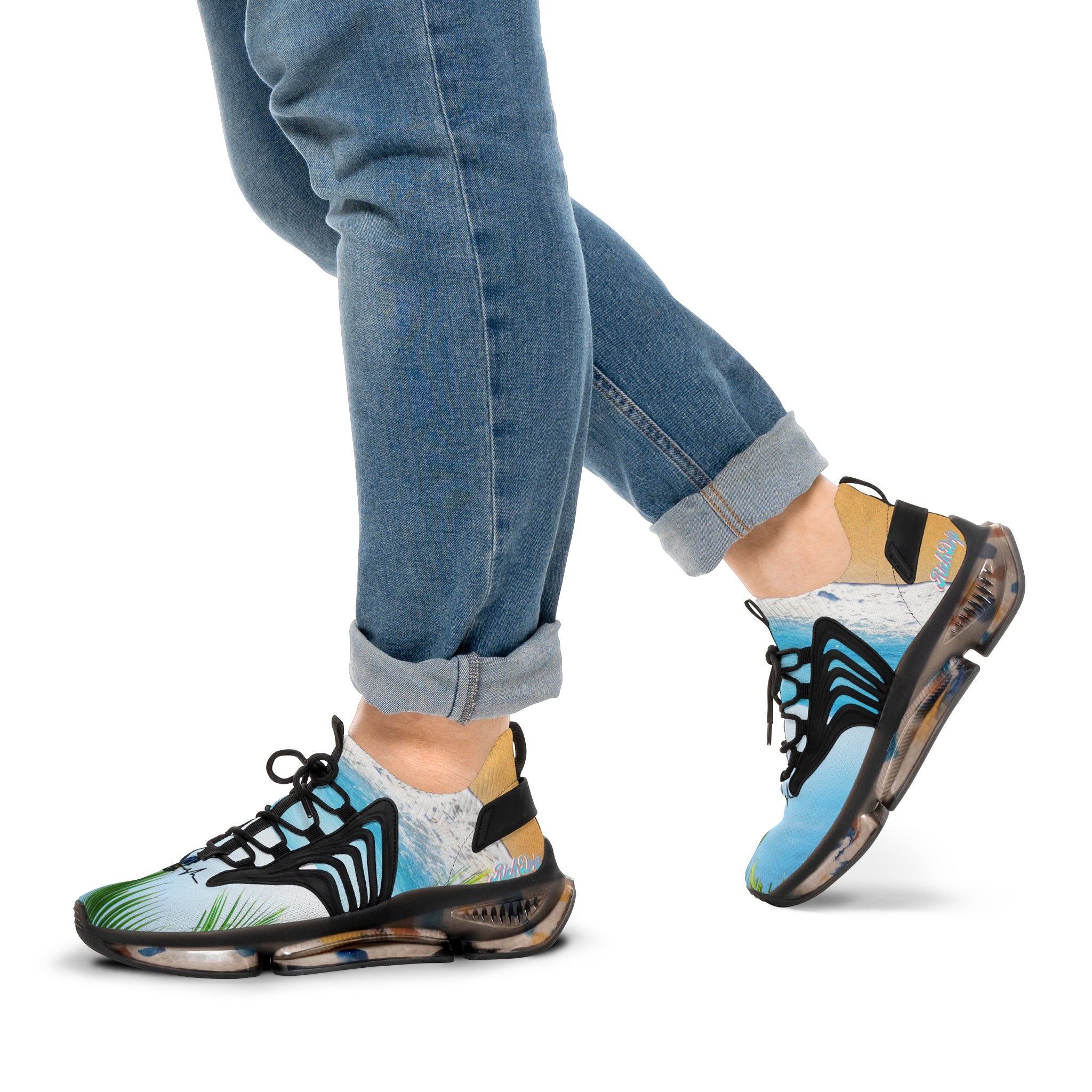 RV5 Pulse Sea Blue Beach - Men's Mesh Sneakers