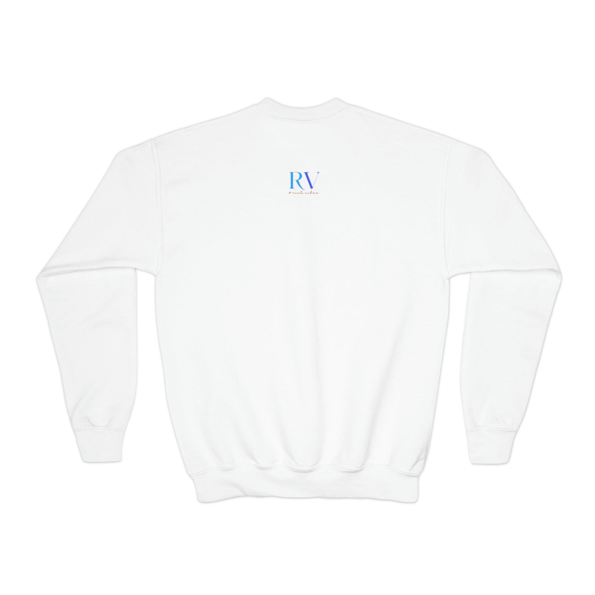 Rich Vibes RV Palm Tree - Youth Crewneck Sweatshirt