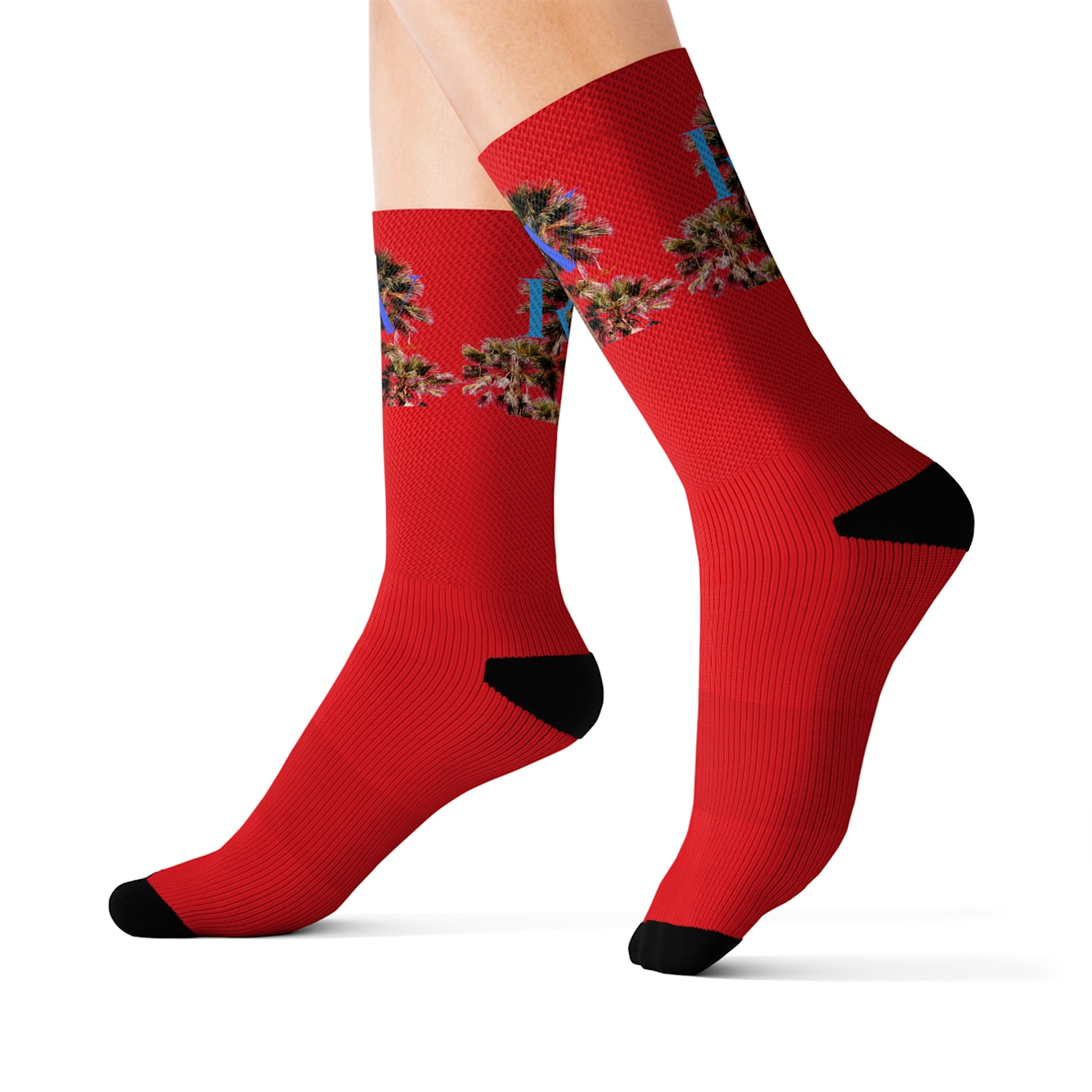 Rich Vibes RV Palm Tree Logo Infrared - Sublimation Socks