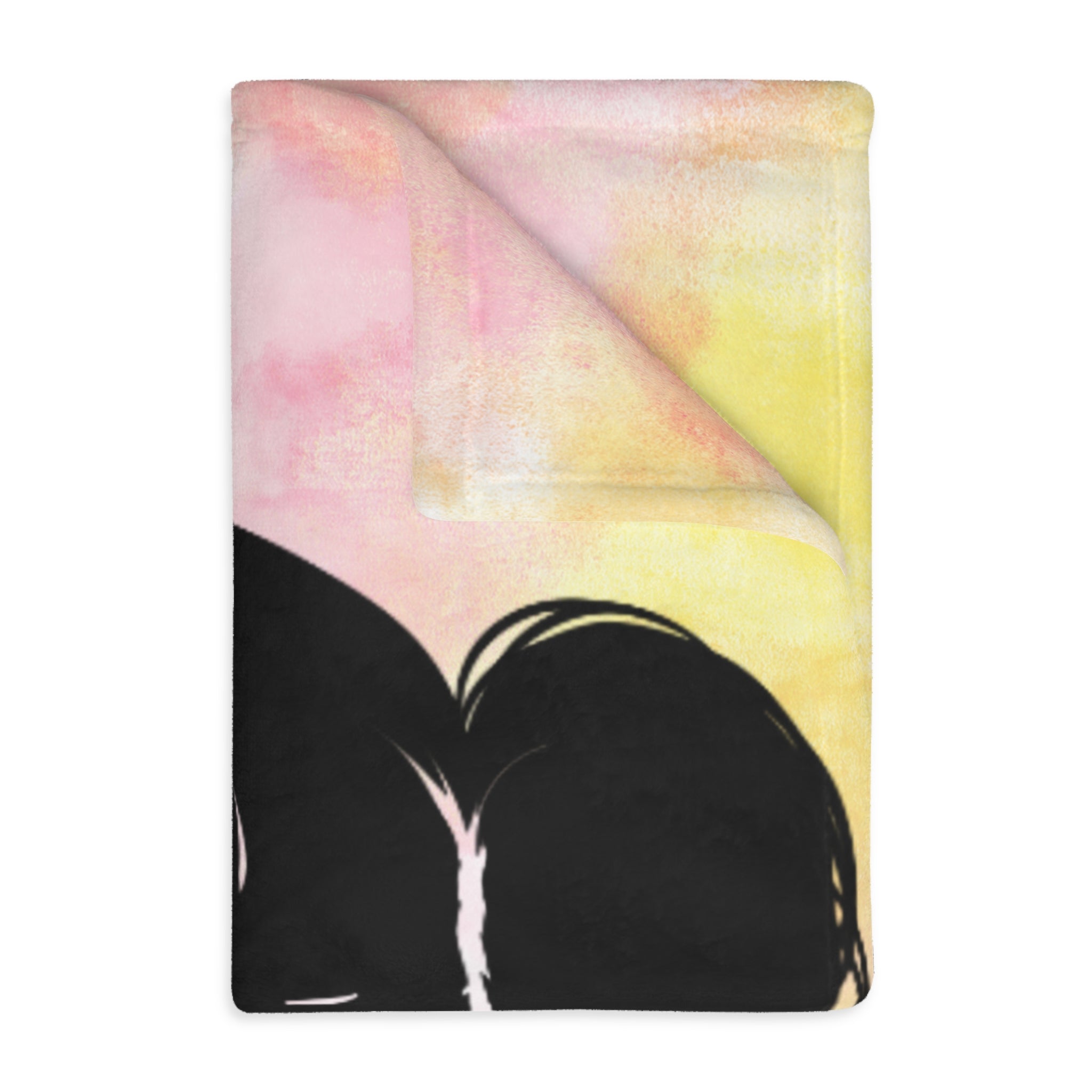 Vineyard Vibes Water Colors Velveteen Minky Blanket (Two-sided print)