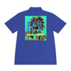 Rich Vibes RV Palm Tree Tropical Sea Green Back Logo 2.0 - Men's Sport Polo Shirt