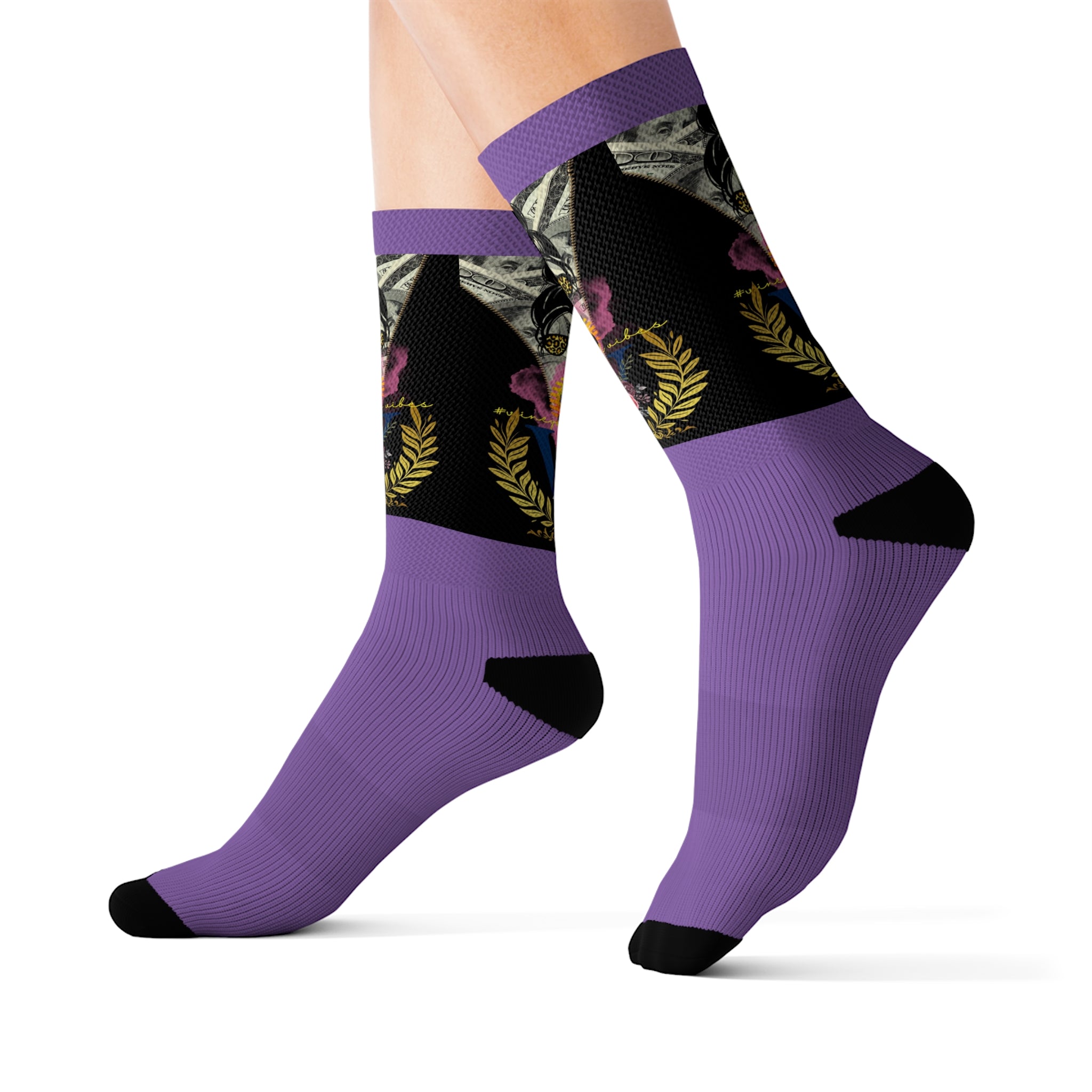 Vineyard Vibes V5 Vibes Colab Light Purple - Sublimation Socks