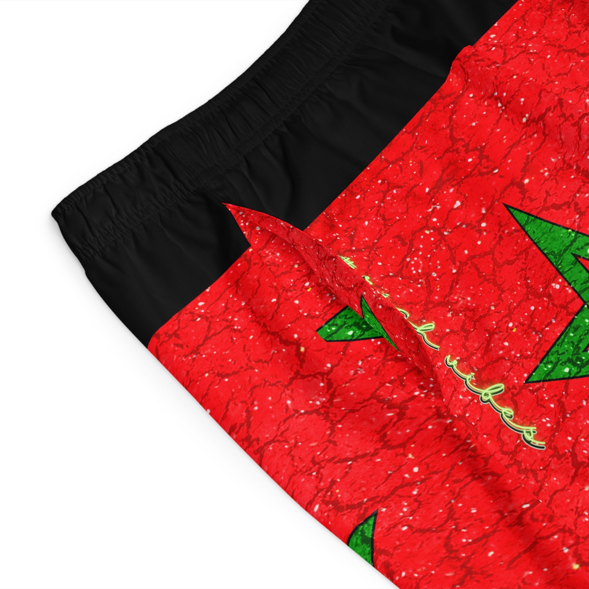 Rich Vibes RR Volt Moroco Grunge Flag Tiger Shield 1.0 Black - Men's Board Shorts (AOP)