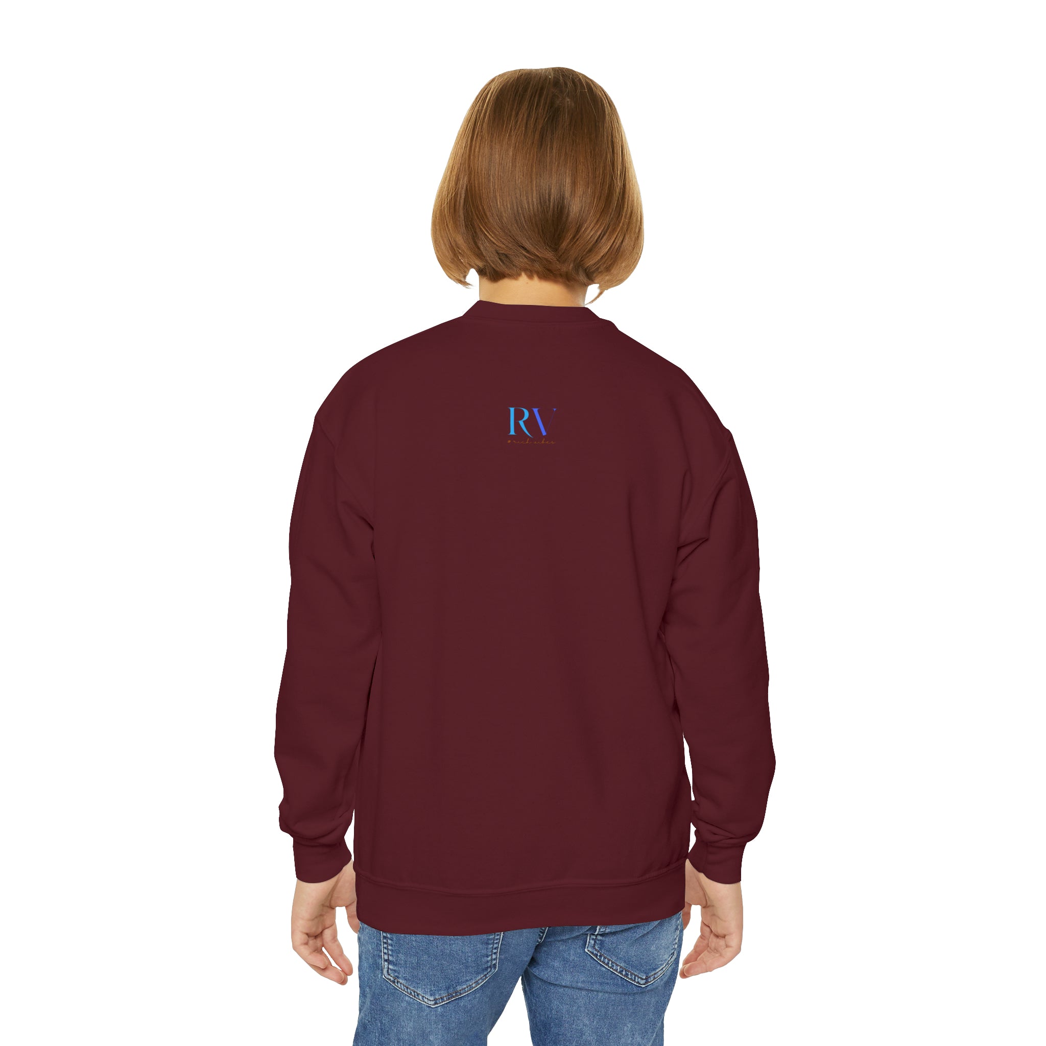 Rich Vibes RV Palm Tree - Youth Crewneck Sweatshirt