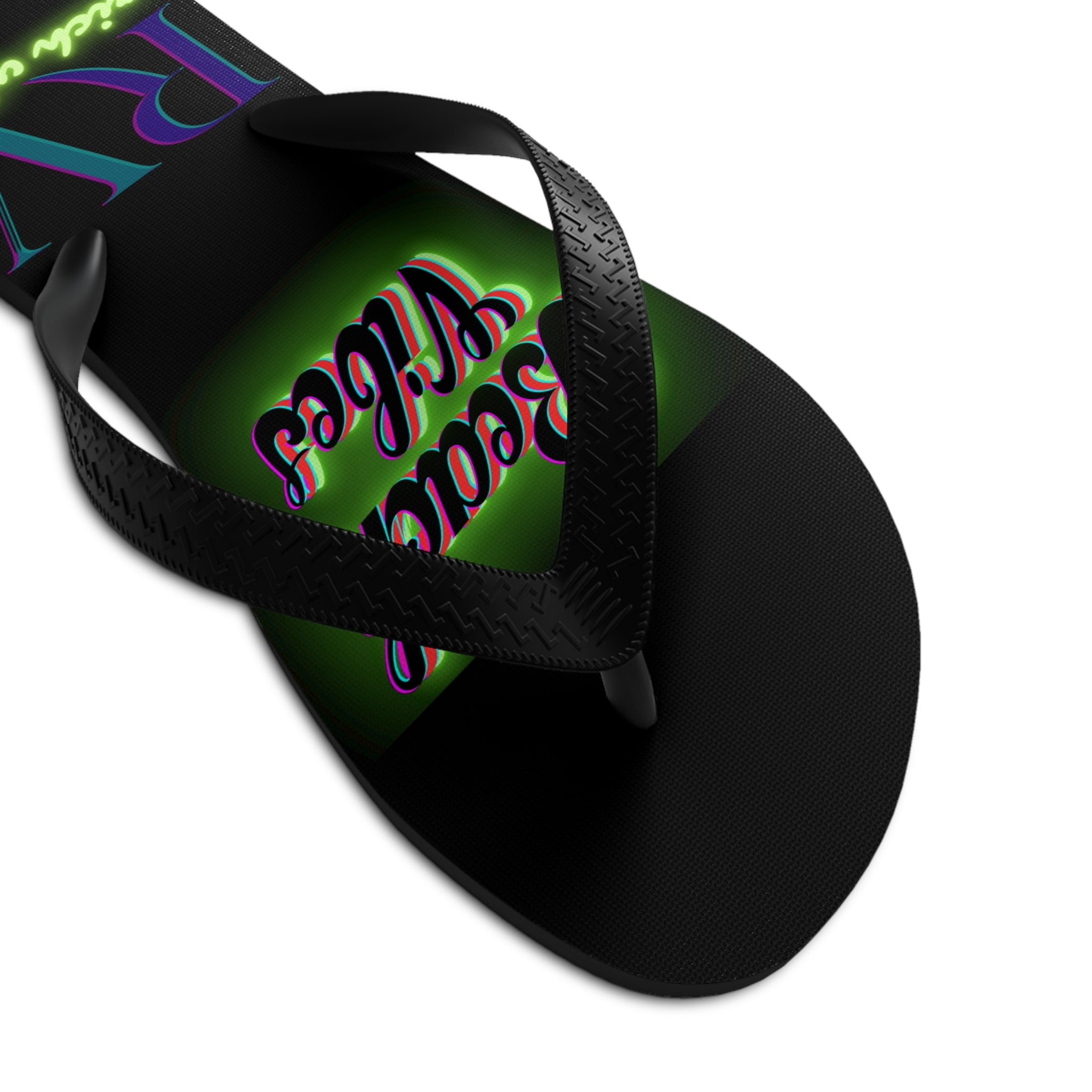 Rich Vibes RV Neon Beach Vibes - Unisex Flip-Flops - M