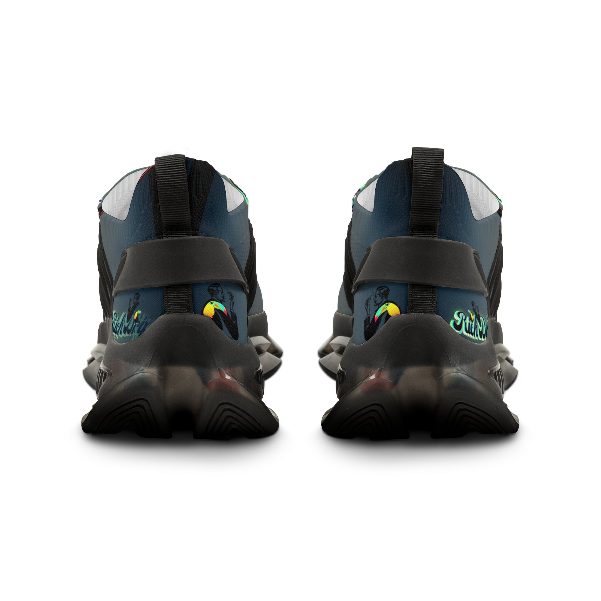 RV5 Pulse Tropical Storm Eclipse Neon Green Glow Logo - Men's Mesh Sneakers