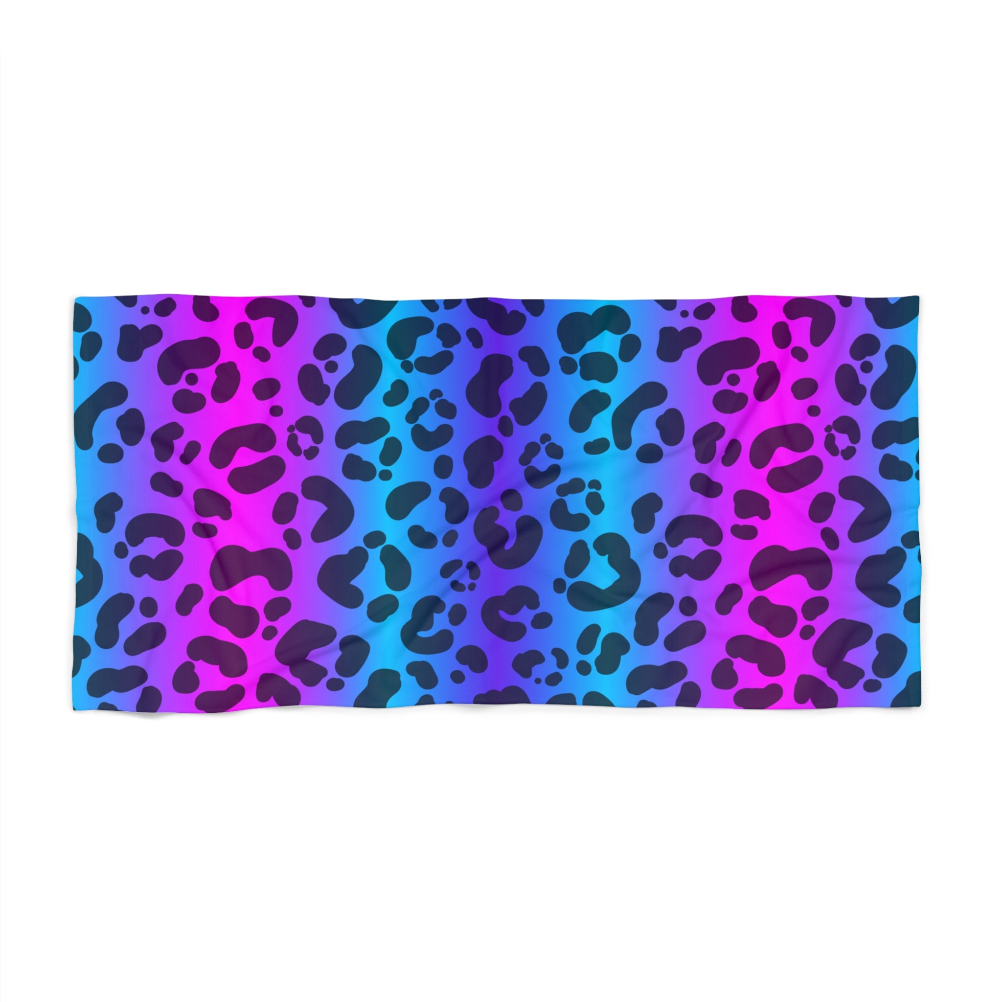 Vineyard Vibes Purple Leopard Print - Beach Towel
