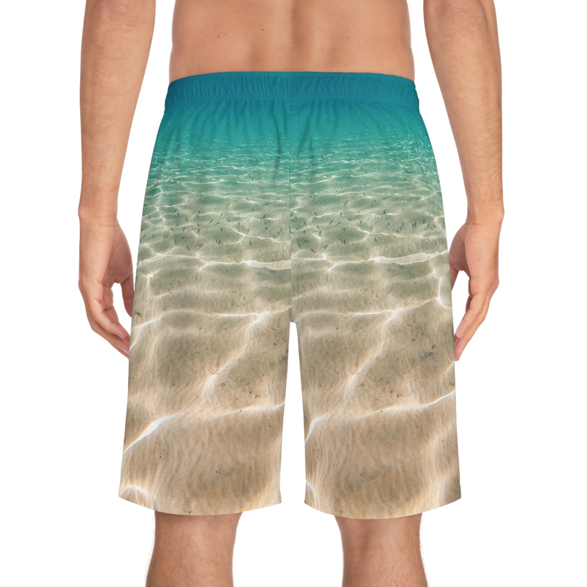 Rich Vibes Sea Green Beach Chill Vibes RV2.0 - Men's Board Shorts (AOP)