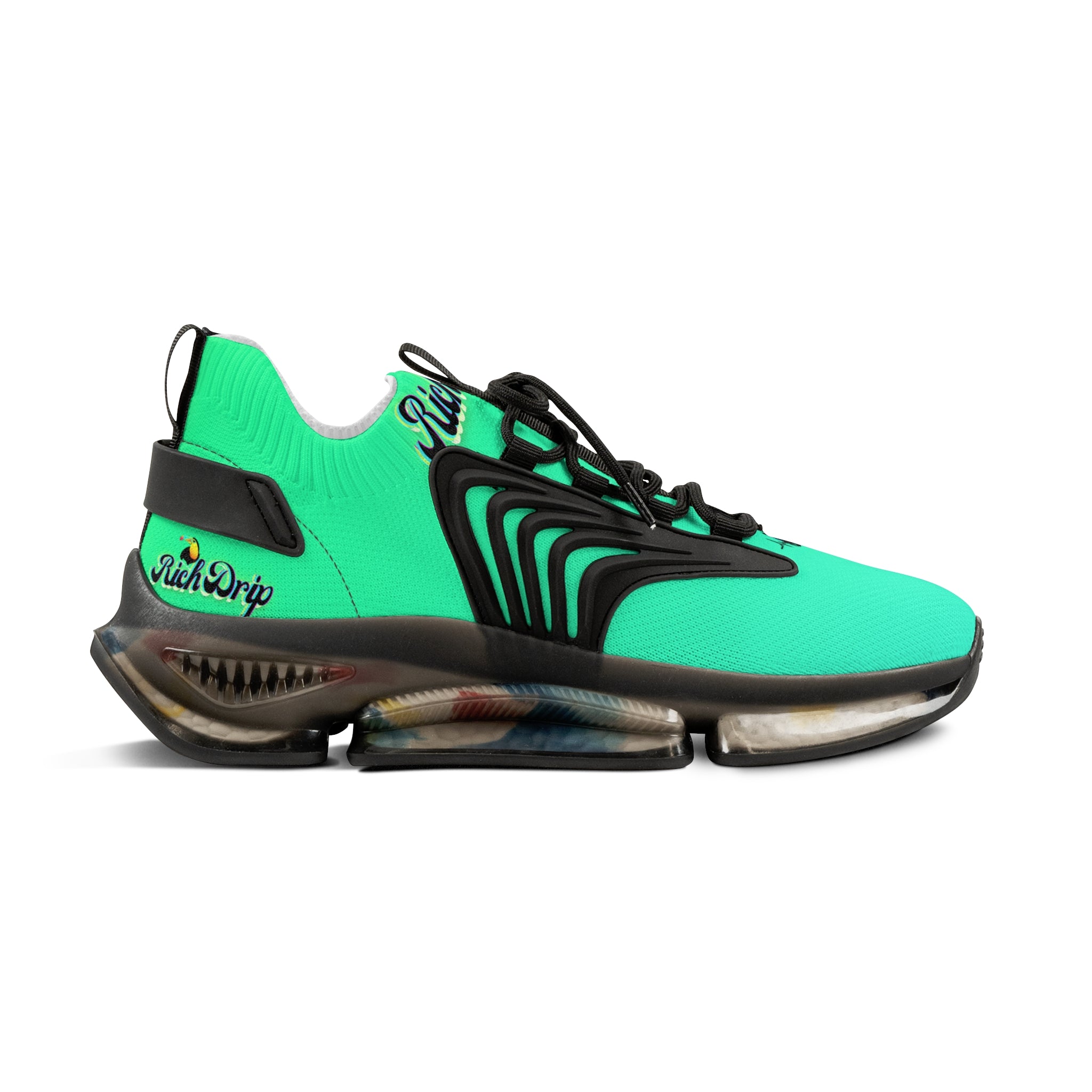 RV5 Pulse Tropical Neon Green Glow - Men's Mesh Sneakers Black