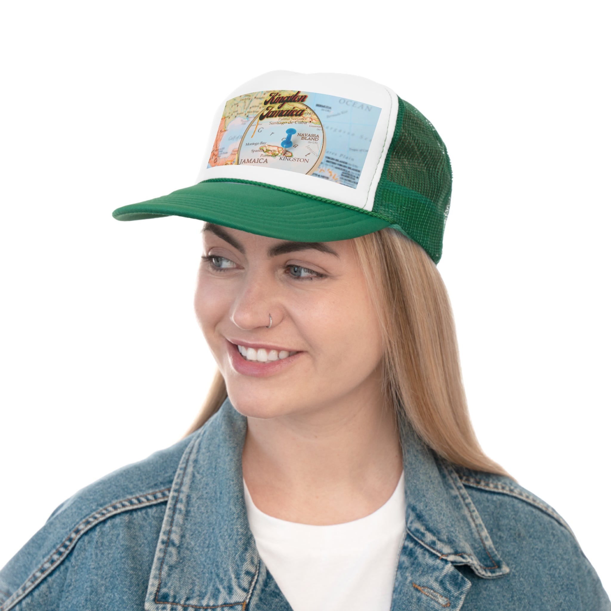 Rich Vibes Map Of Jamaica Kingston Print Colorway - Trucker Hat