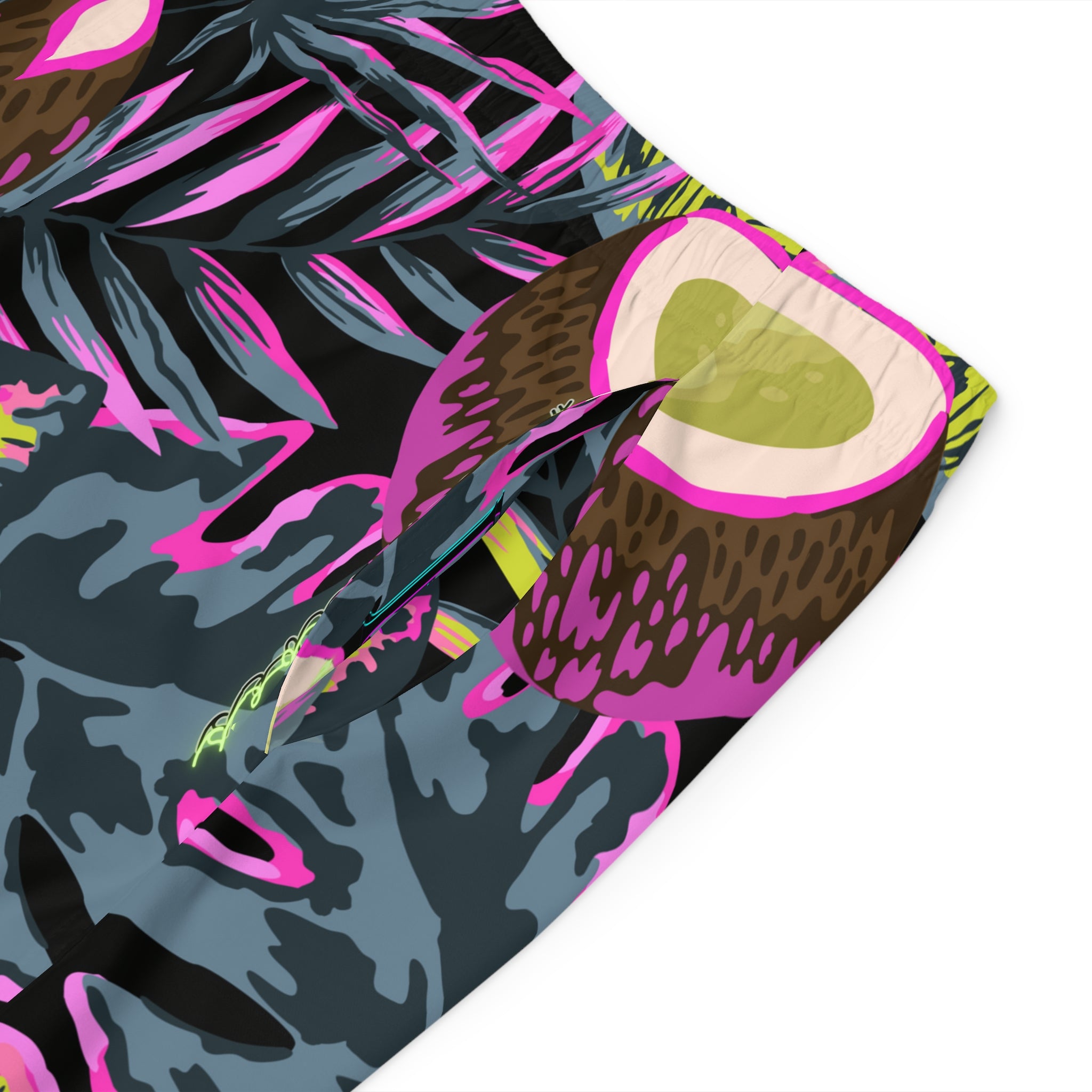 Rich Vibes RR Volt Tropical Coconut Palm Tree - Men's Board Shorts (AOP)