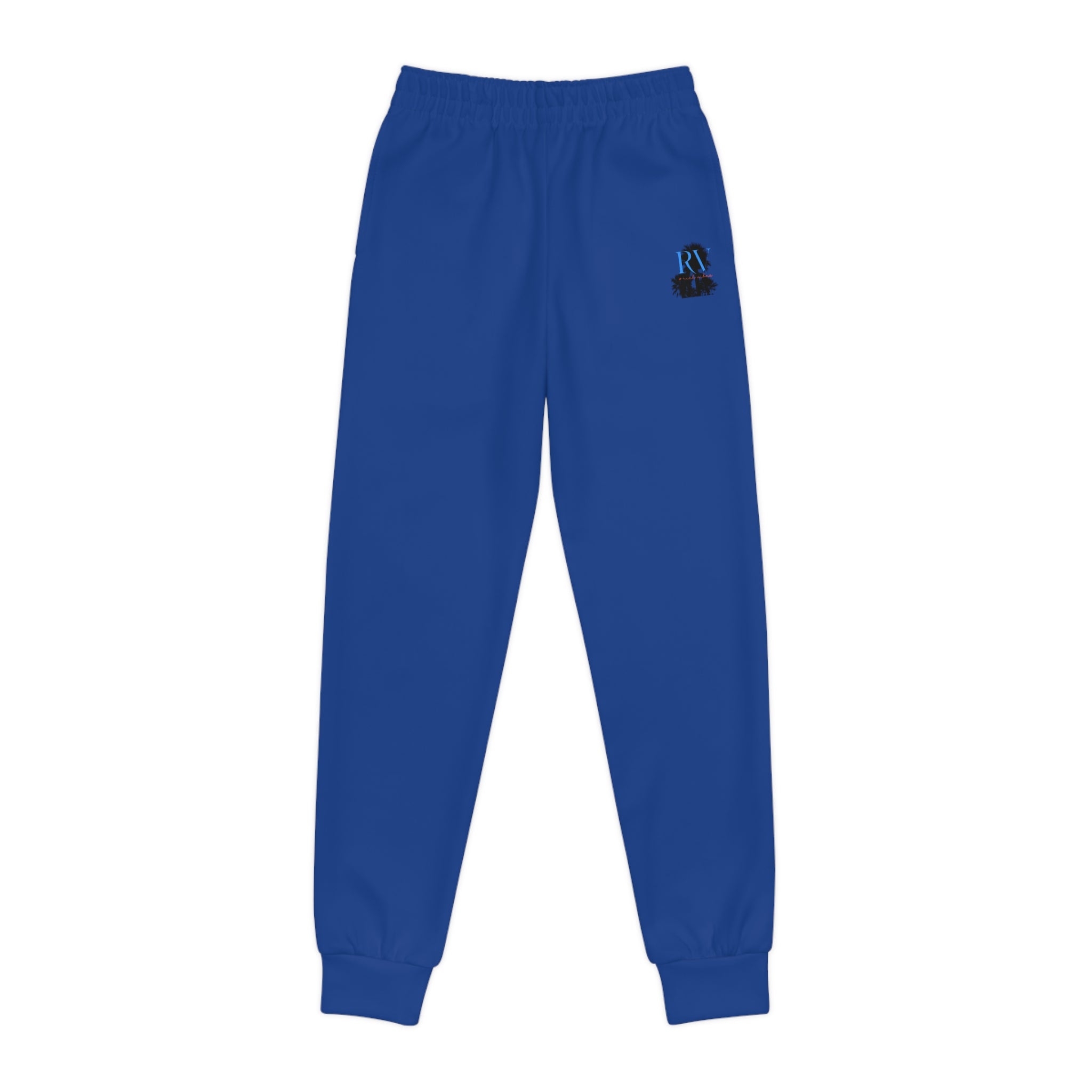 Rich Vibes RV Palm Tree Royal Blue - Youth Joggers (AOP)