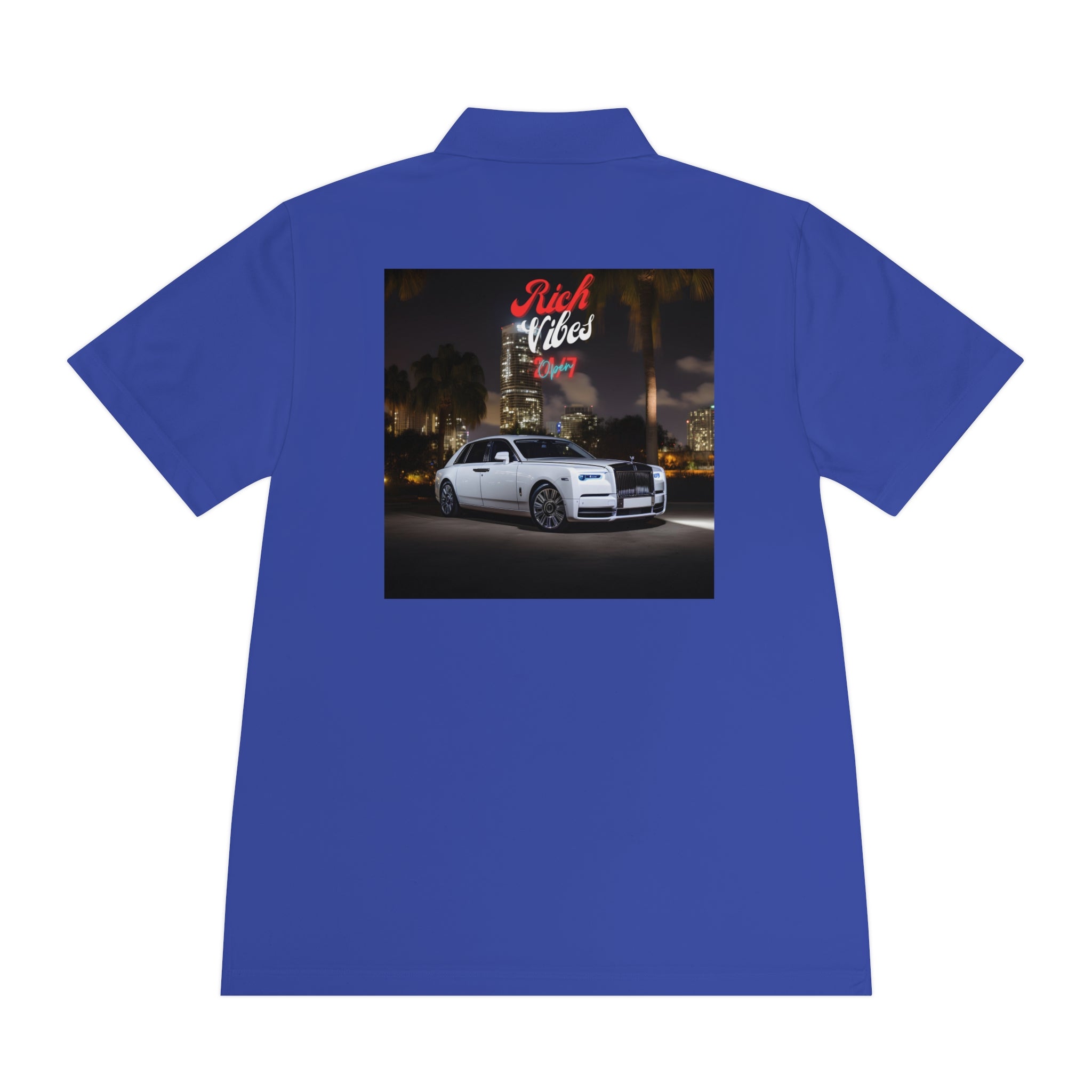 Rich Vibes White RR Authentic Signature Collection 2.0 - Men's Sport Polo Shirt