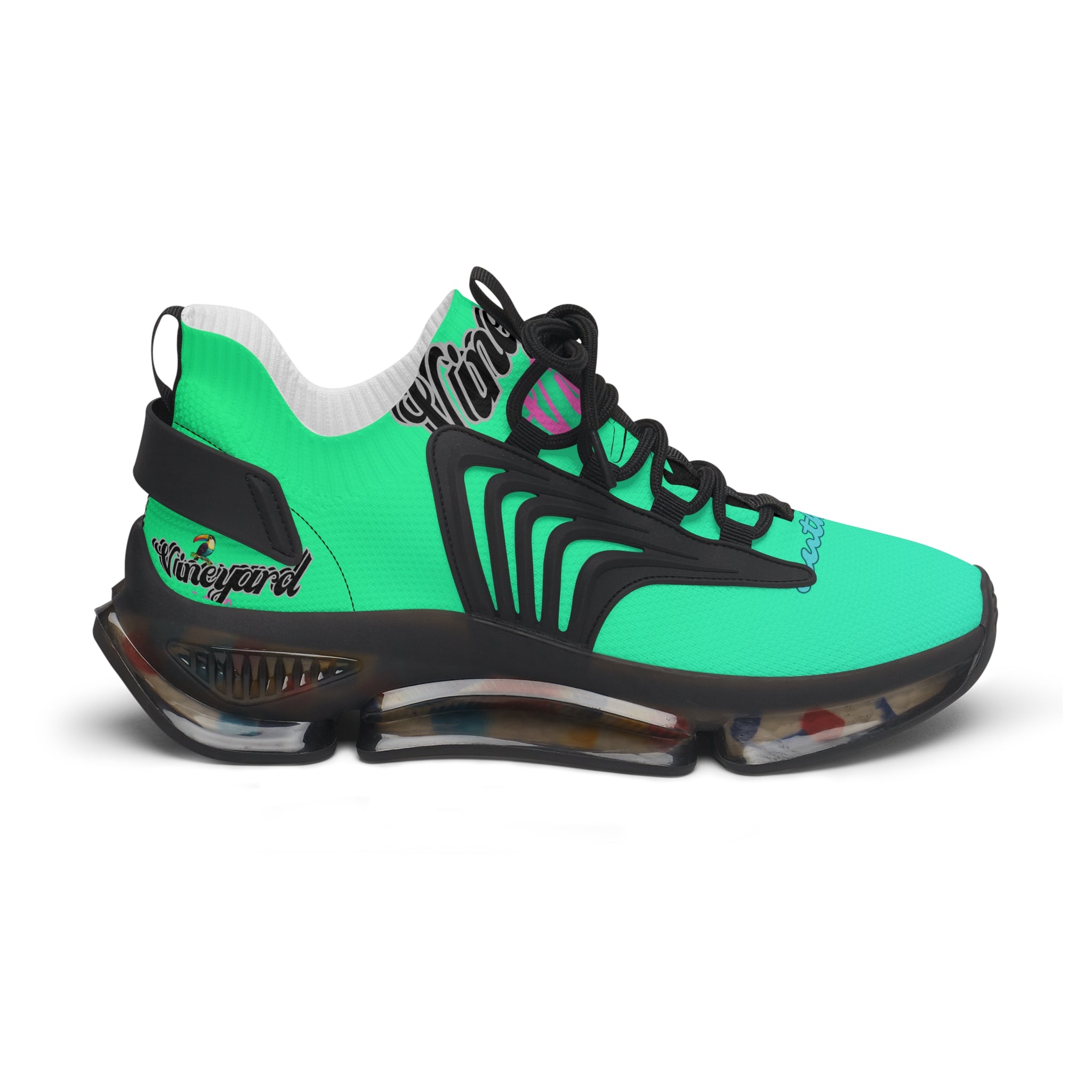 Vineyard Vibes Tropical Sea Green - Women's Mesh Sneakers