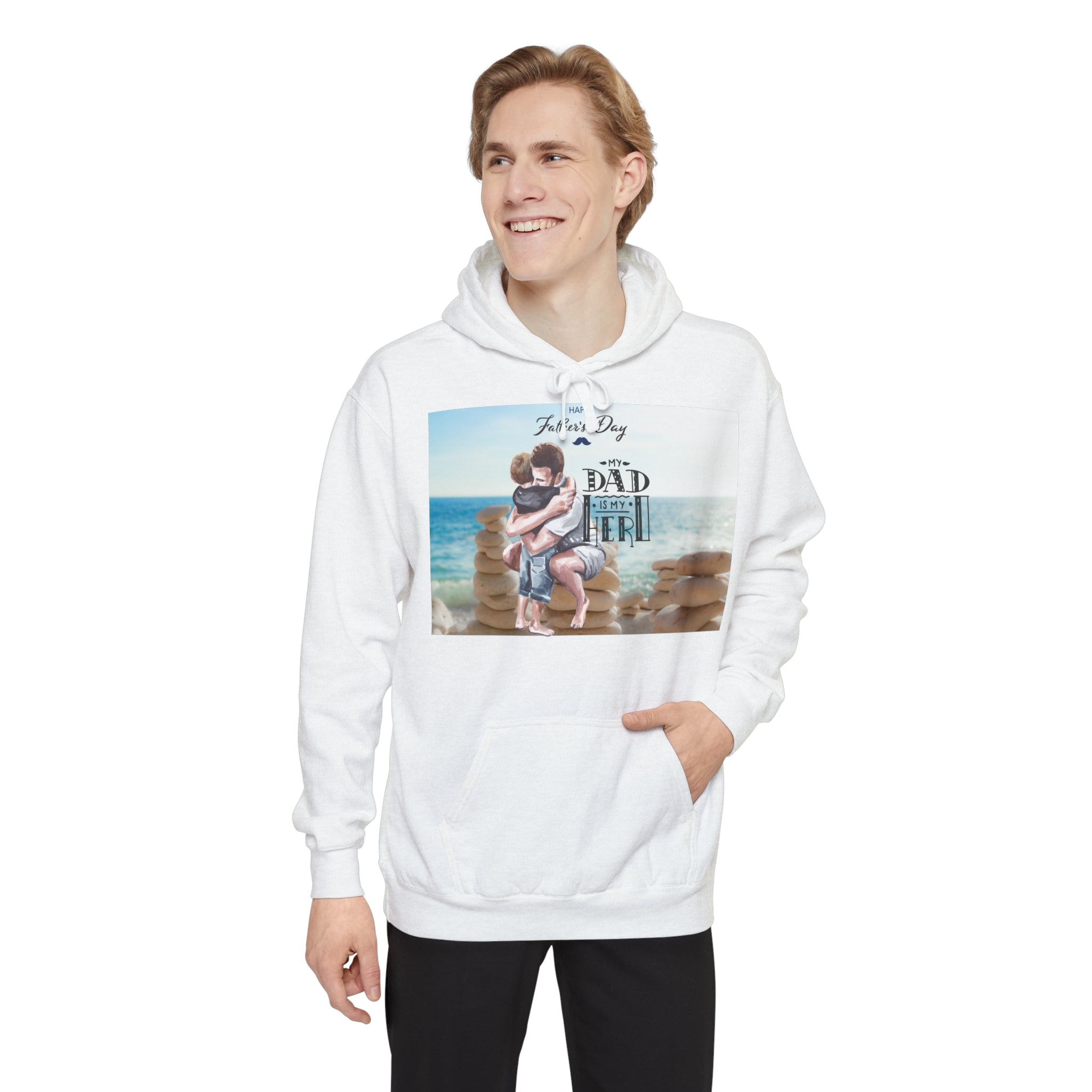 A Father's Heart Father's Day White - Garment-Dyed Hoodie