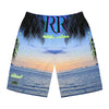 Rich Vibes Sky Blue Sunset Beach Chill Vibes - Men's Board Shorts (AOP)