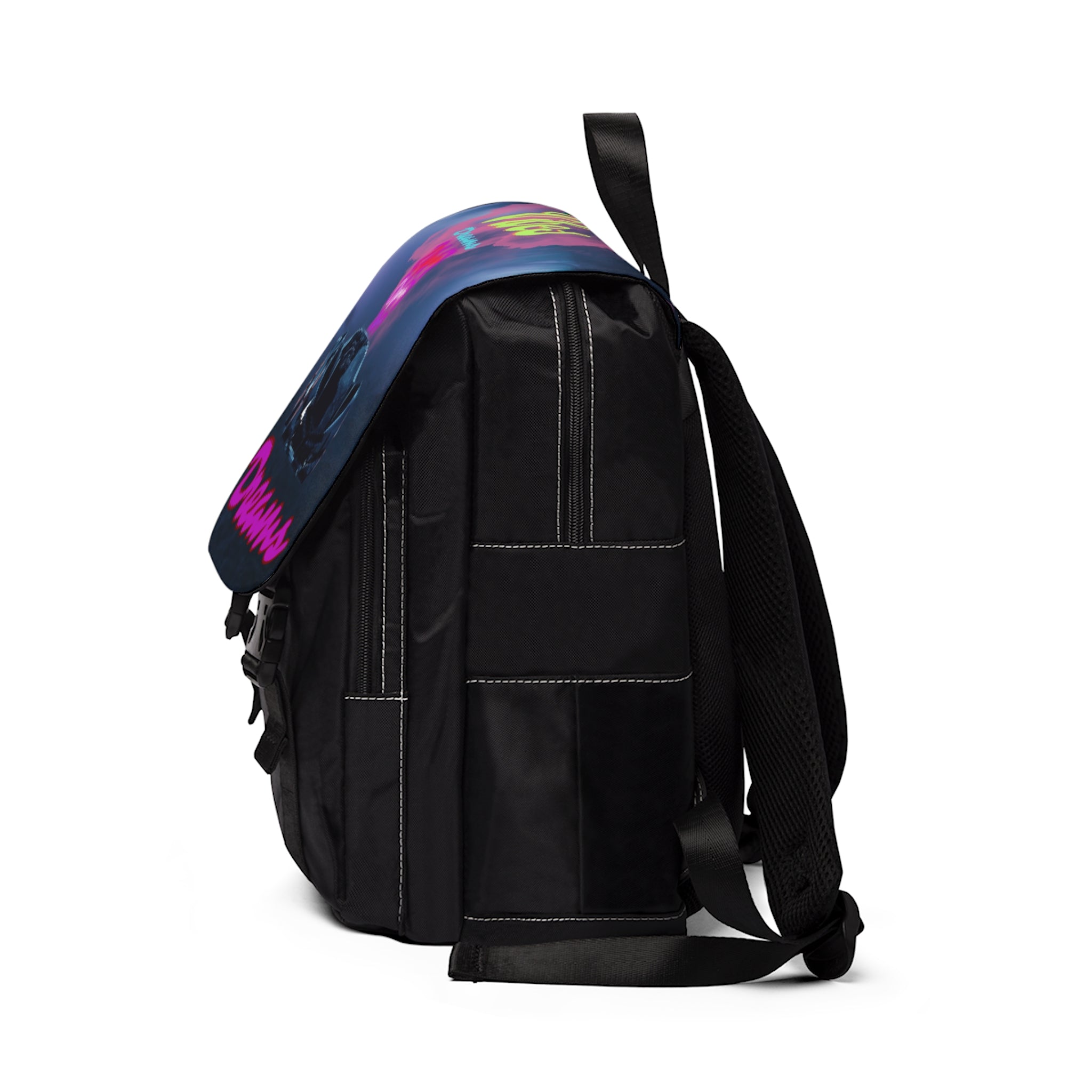 Rich Vibes Big Purple Dreams Open 24/7 - Unisex Casual Shoulder Backpack