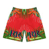 Rich Vibes Volt Infrared Tropical Jungle Print - Men's Jogger Shorts (AOP)Black