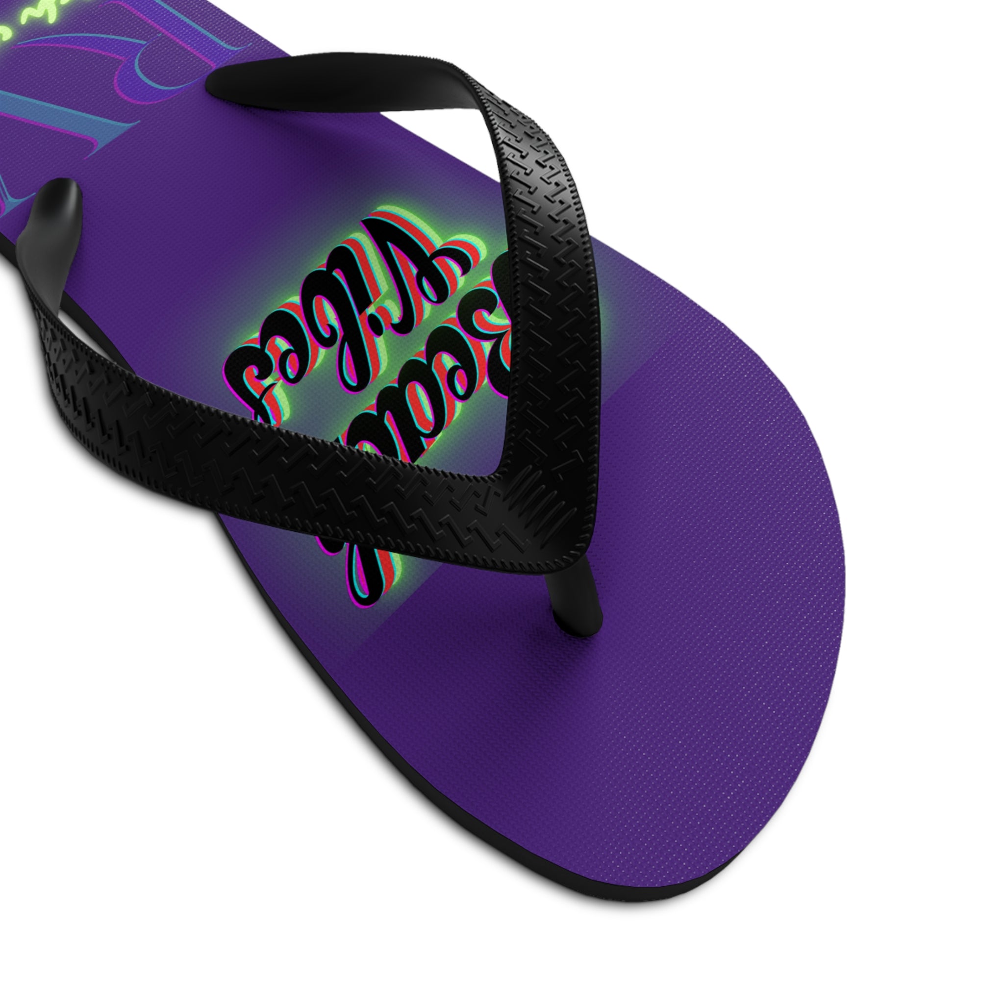 Rich Vibes RV Neon Beach Vibes - Unisex Flip-Flops - S