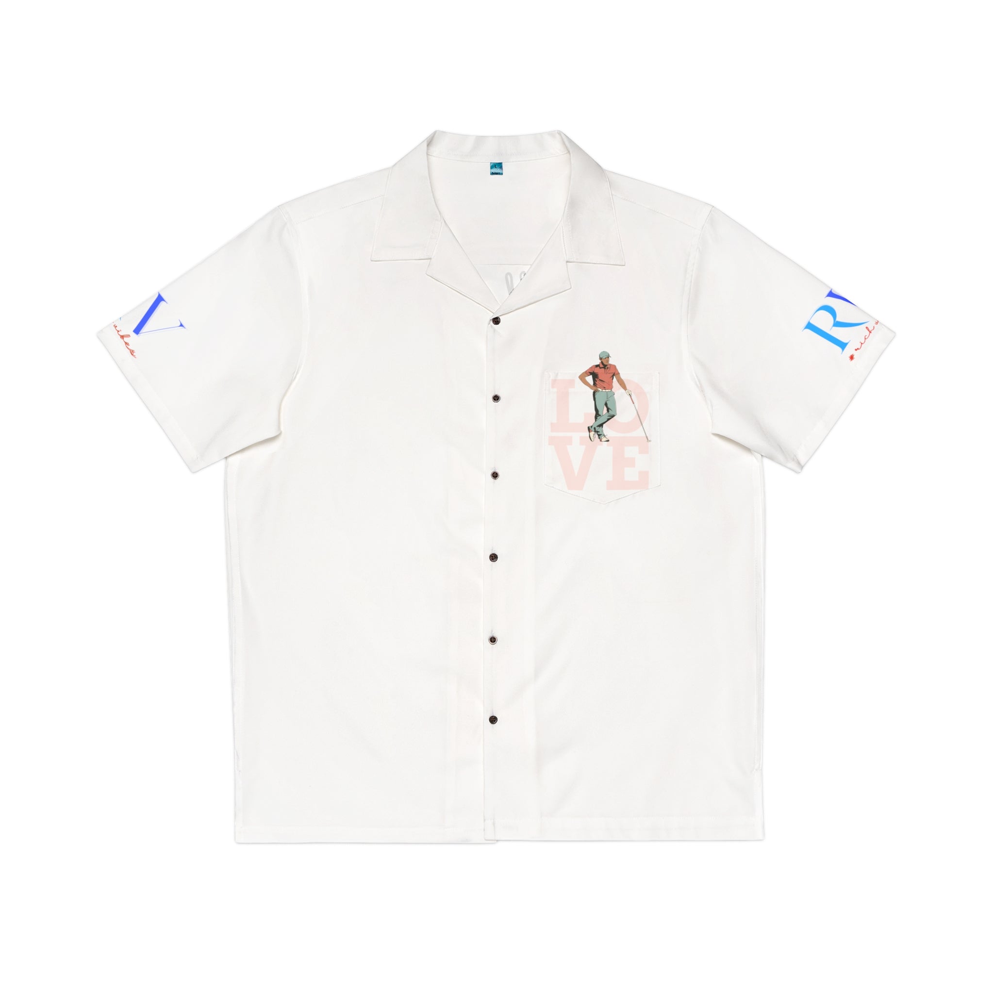 Rich Vibes RV Golfer's Love Chill Vibes - Men's Hawaiian Shirt (AOP)White