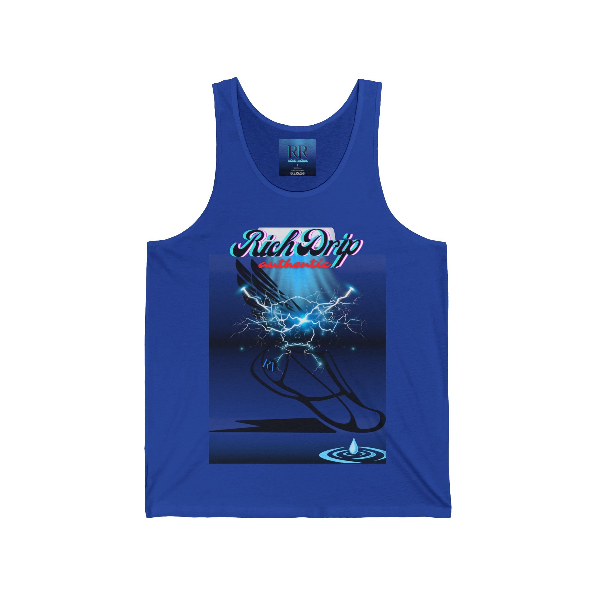 Rich Vibes Authentic Rich Drip Hermes Bolt - Unisex Jersey Tank