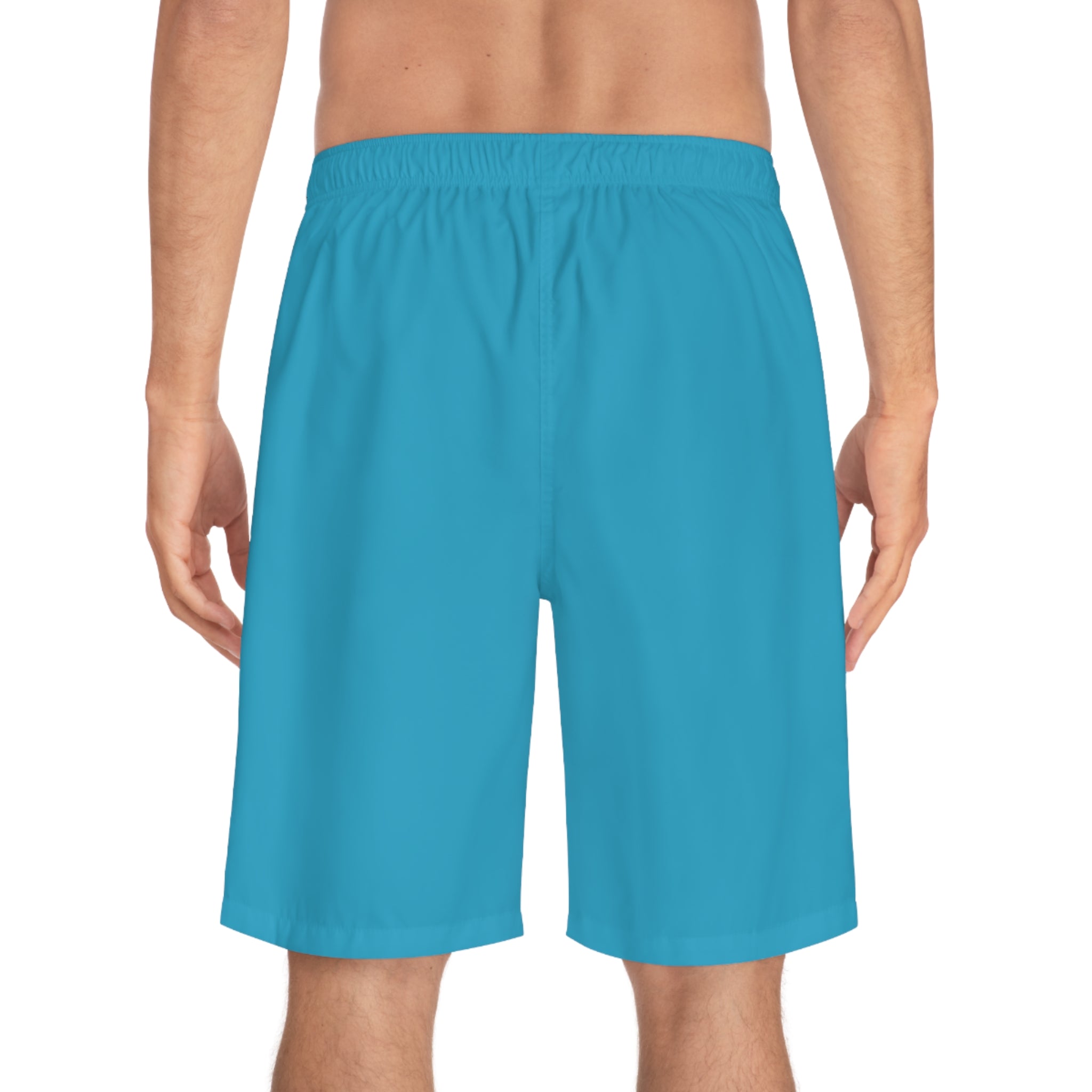 Rich Vibes Brand Of The Brave Volt MG Tiger Shield Turquoise - Men's Board Shorts (AOP)