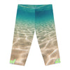 Vineyard Vibes Aqua Print Chill Beach Vibes 1.0 - Women's Capri Leggings (AOP)