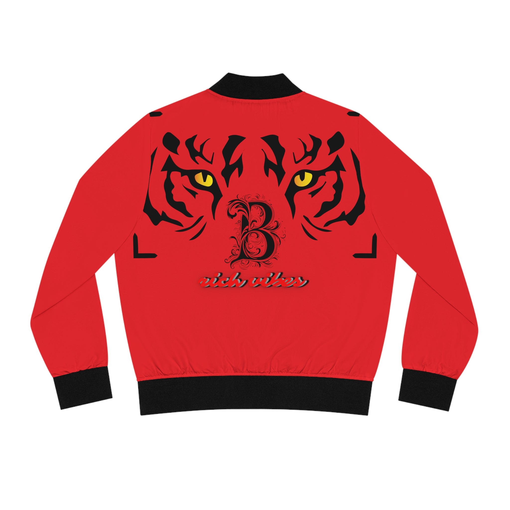 Rich Vibes RR B Eye of the Tiger - Women's Bomber Jacket (AOP) Infrared