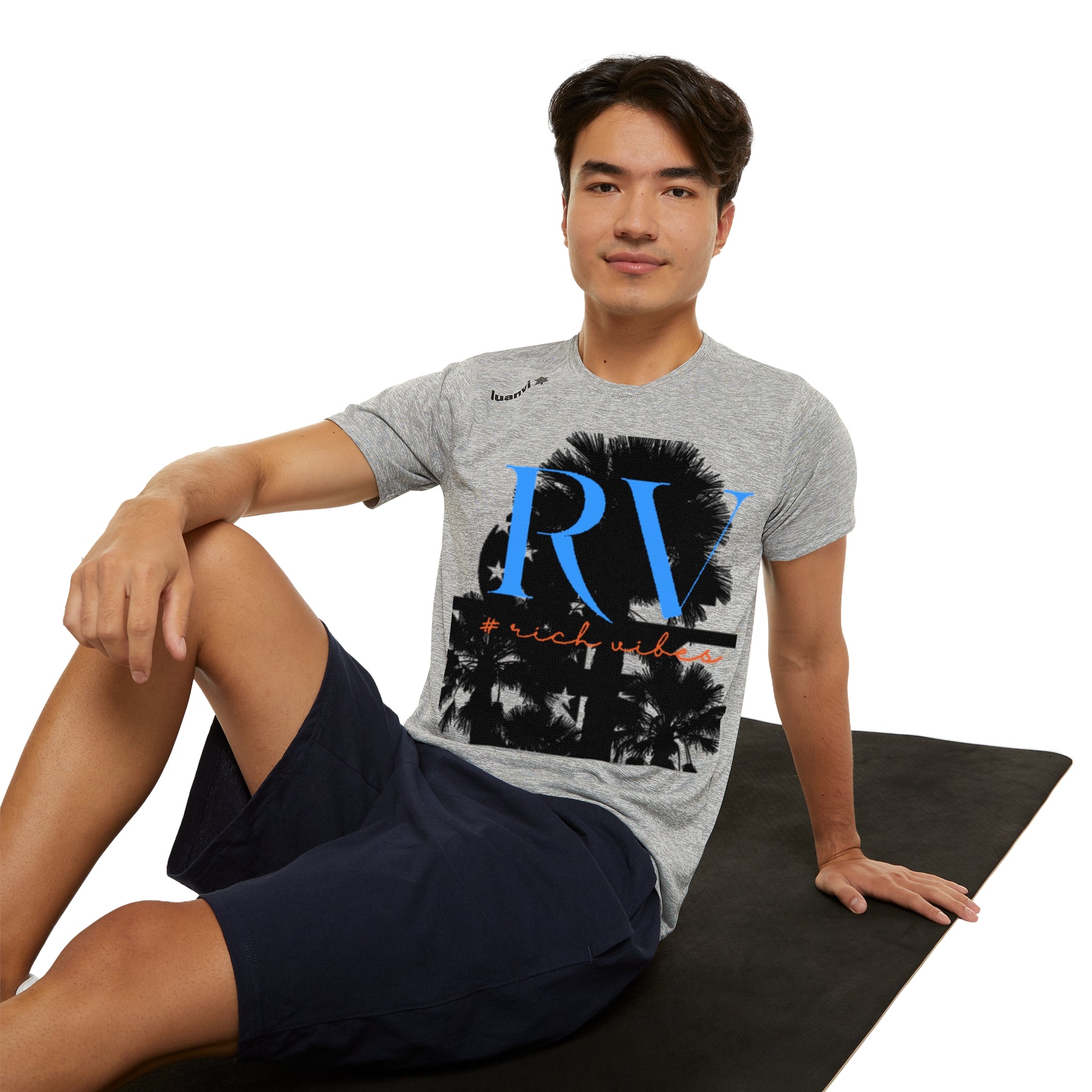 Rich Vibes Palm Tree RV Pulse - Men's Sports T-shirt