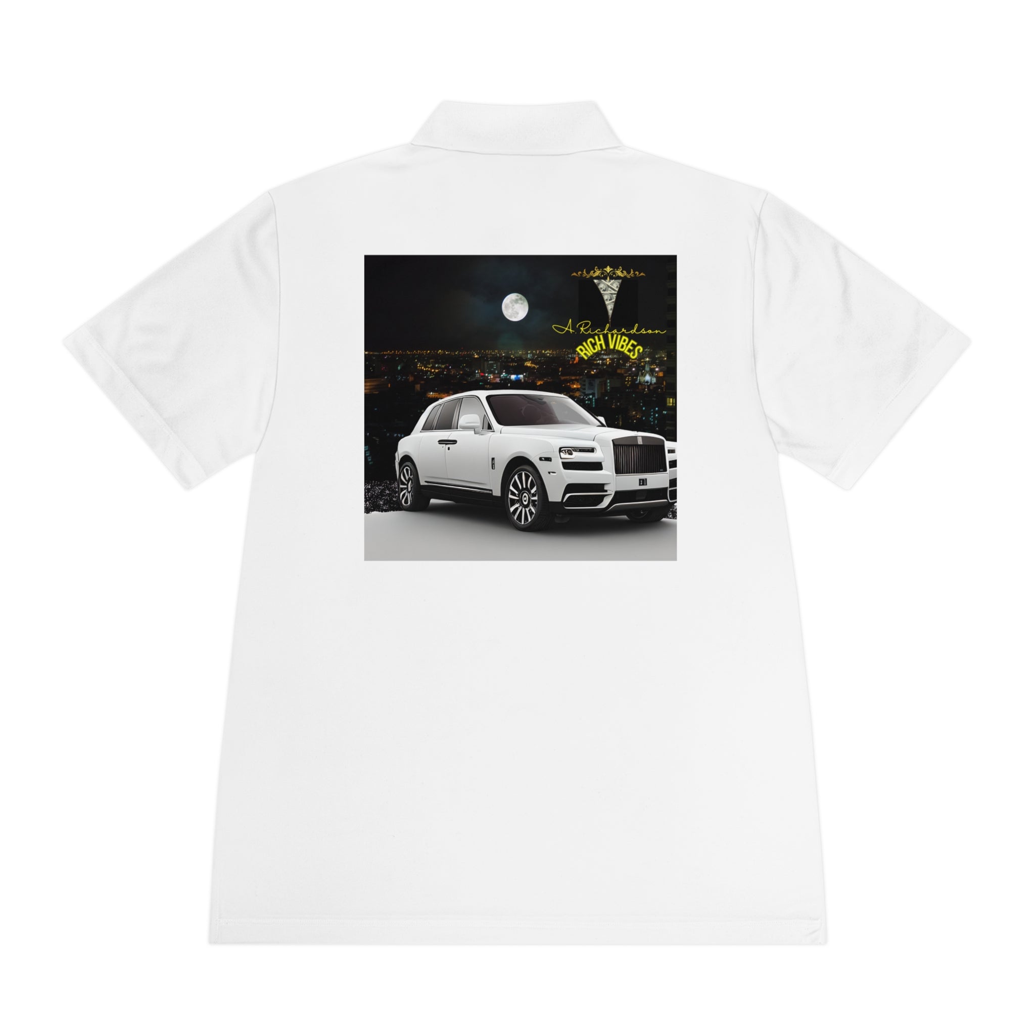 Rich Vibes Authentic Signature Collection RR White Ghost - Men's Sport Polo Shirt