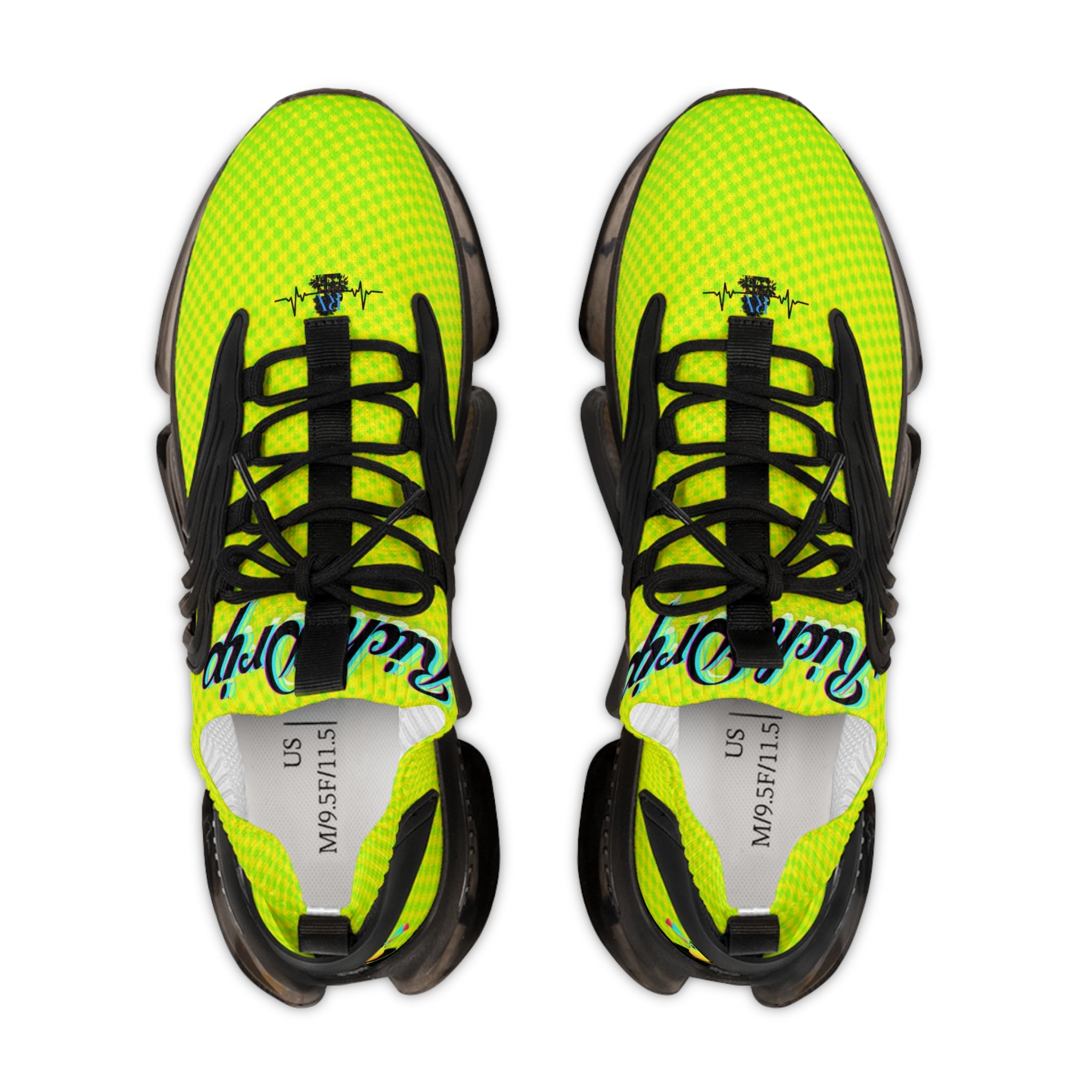 RV5 Pulse Tropical Lime Green Glow - Men's Mesh Sneakers Black