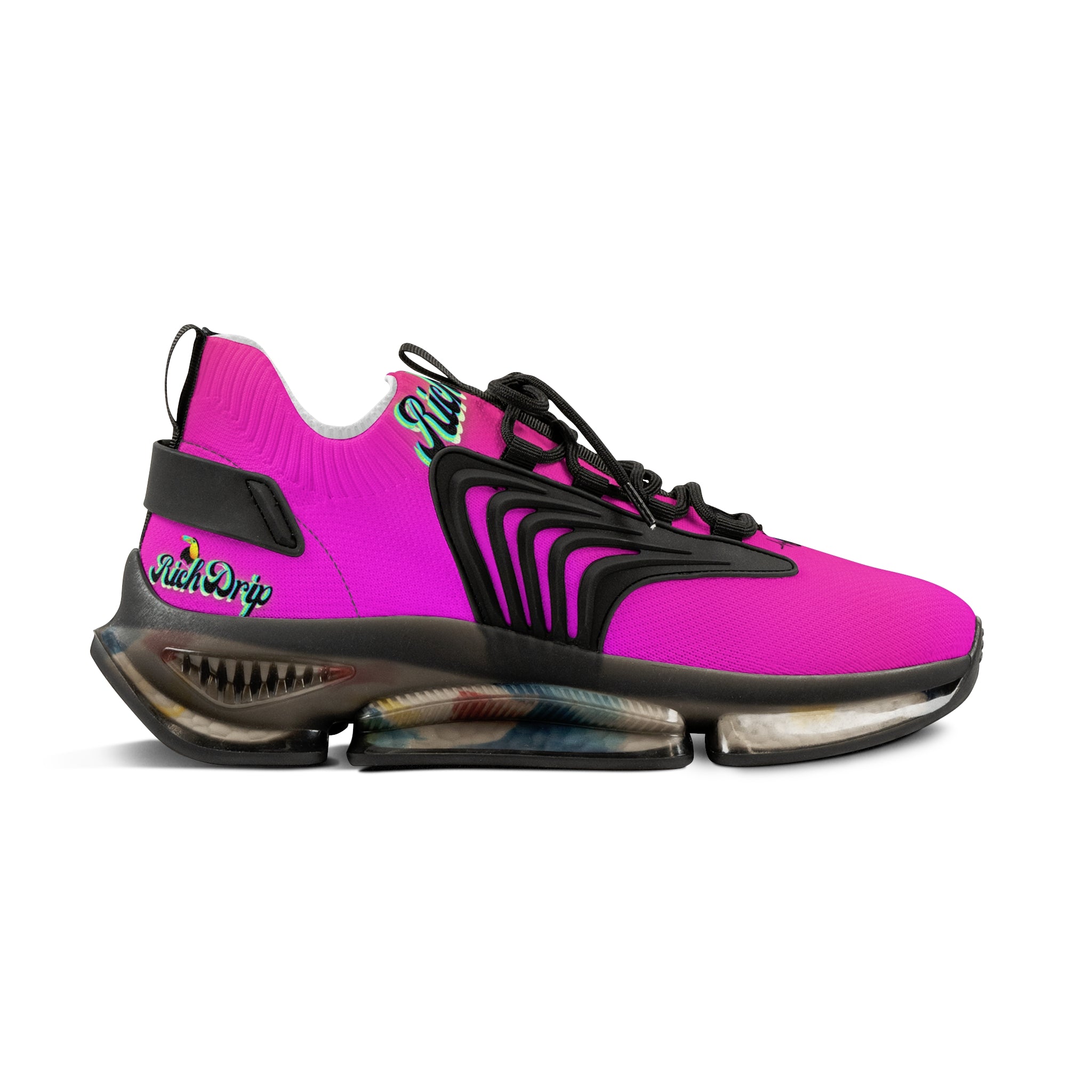 RV5 Pulse Tropical Neon Pink Glow - Men's Mesh Sneakers Black