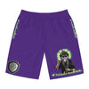 Rich Vibes Brand Of The Brave Volt MG Tiger Shield Purple - Men's Board Shorts (AOP)