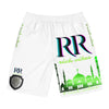 Rich Vibes Taj Mahal City Volt RR Tiger Shield White - Men's Board Shorts (AOP)