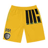 Rich Vibes Volt MG Tiger Shield Yellow - Men's Board Shorts (AOP)