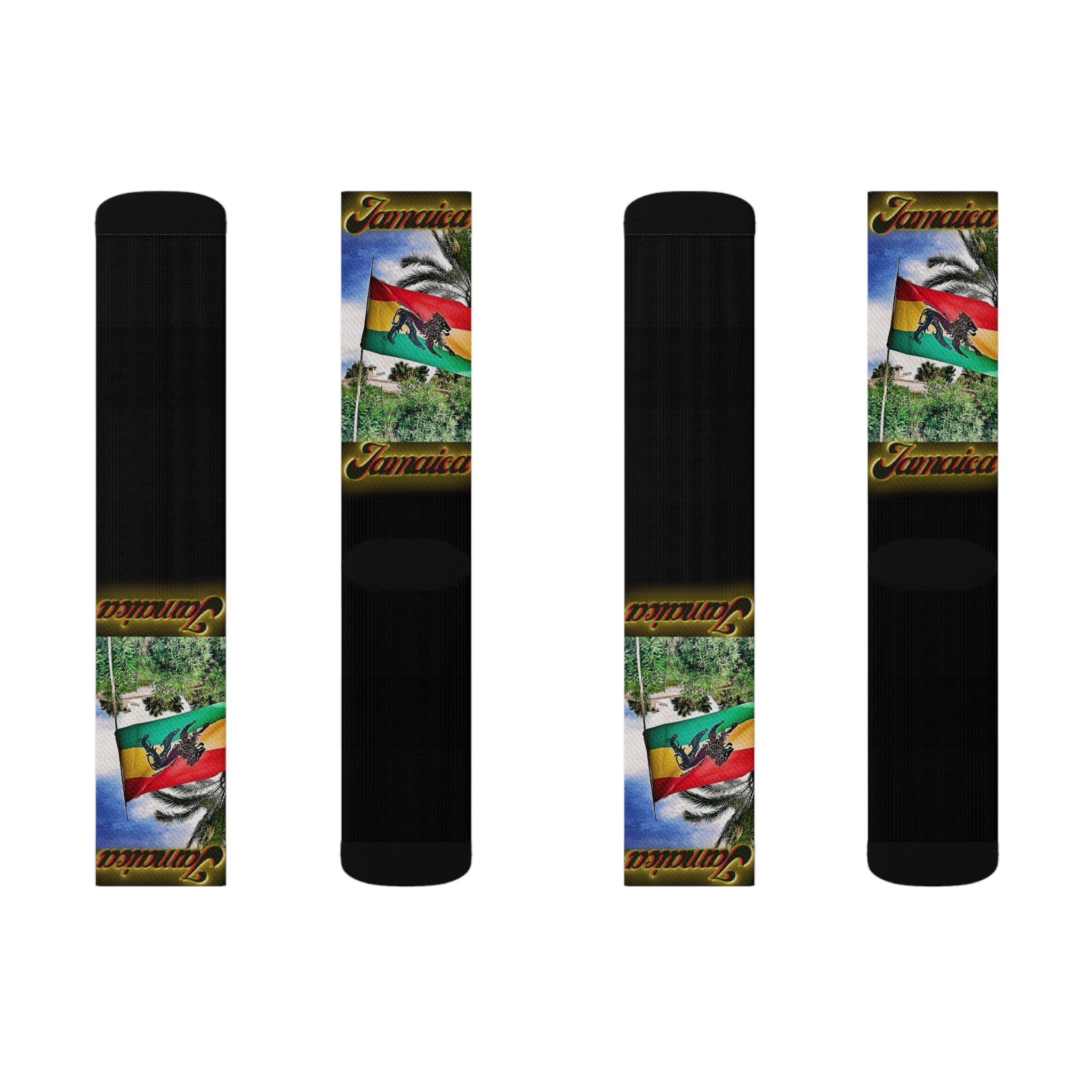 Lion Of Judah Jamaica Flag Sublimation Socks