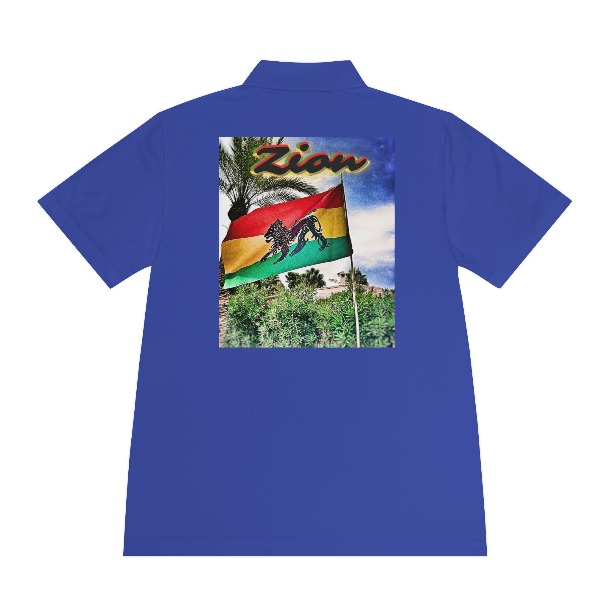 Rich Vibes Zion Lion Of Judah Jamaica Flag - Men's Sport Polo Shirt