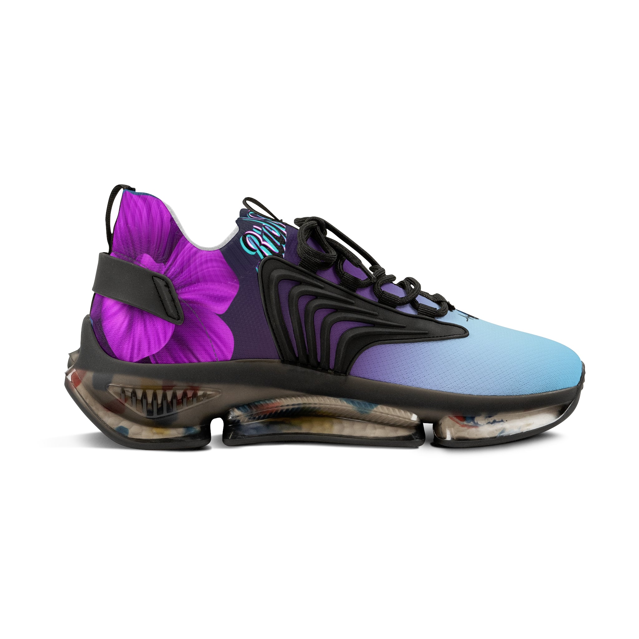RV5 Pulse Purple Flower Blue Skies - Men's Mesh Sneakers