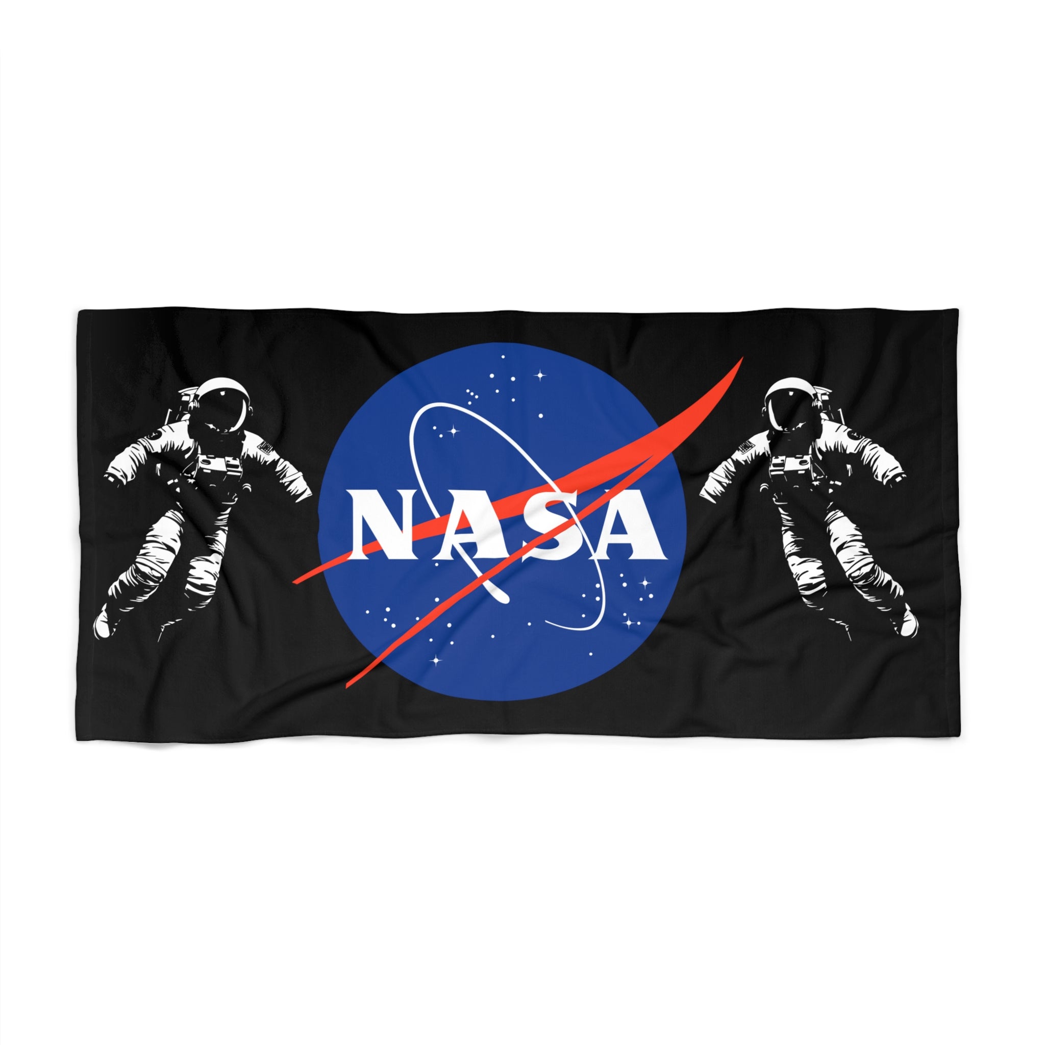 Rich Vibes NASA Global - Beach Towel - Black